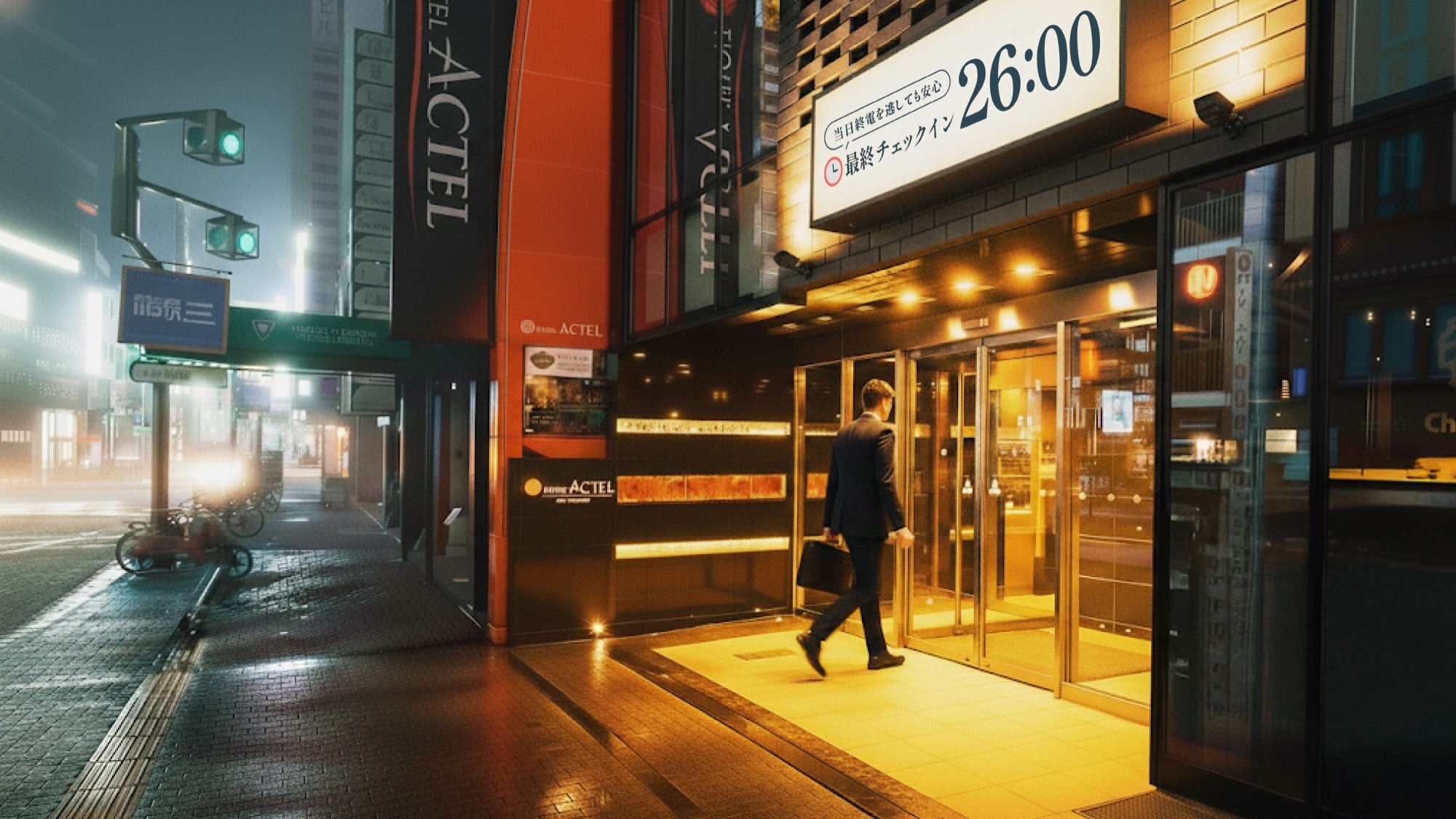 No need to worry if you miss the last train on the day - final check-in is at 26:00