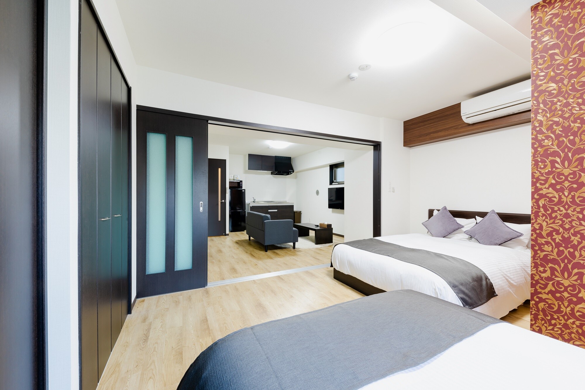 Deluxe Twin Room (7th floor)♪ Comes with a kitchen! Cooking utensils are also provided★
