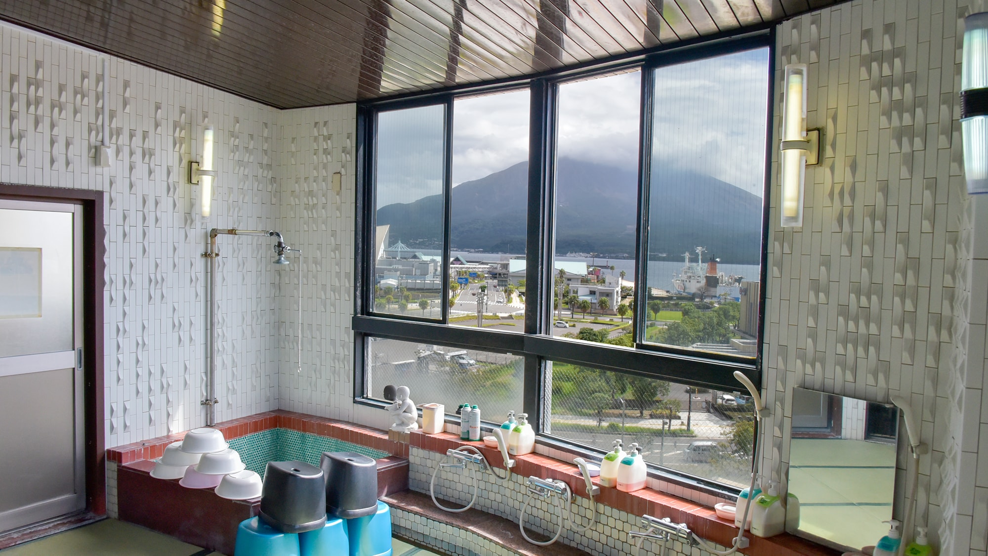 View from the large public bath (for men)
