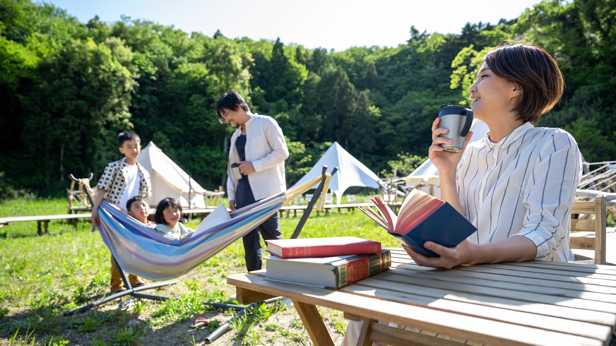 The appeal of glamping is its closeness to nature.