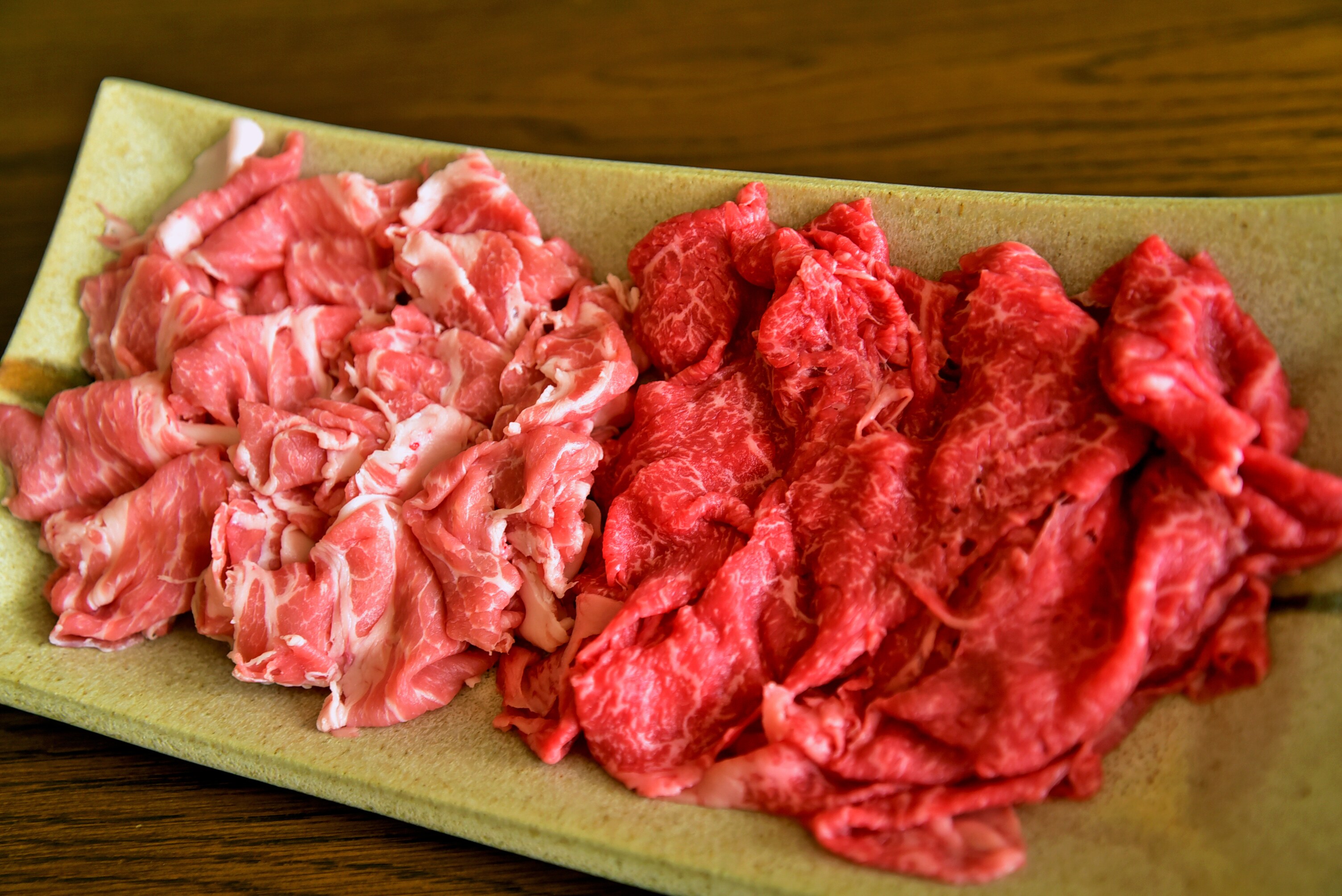 Tokachi pork and Naitai wagyu beef shabu-shabu