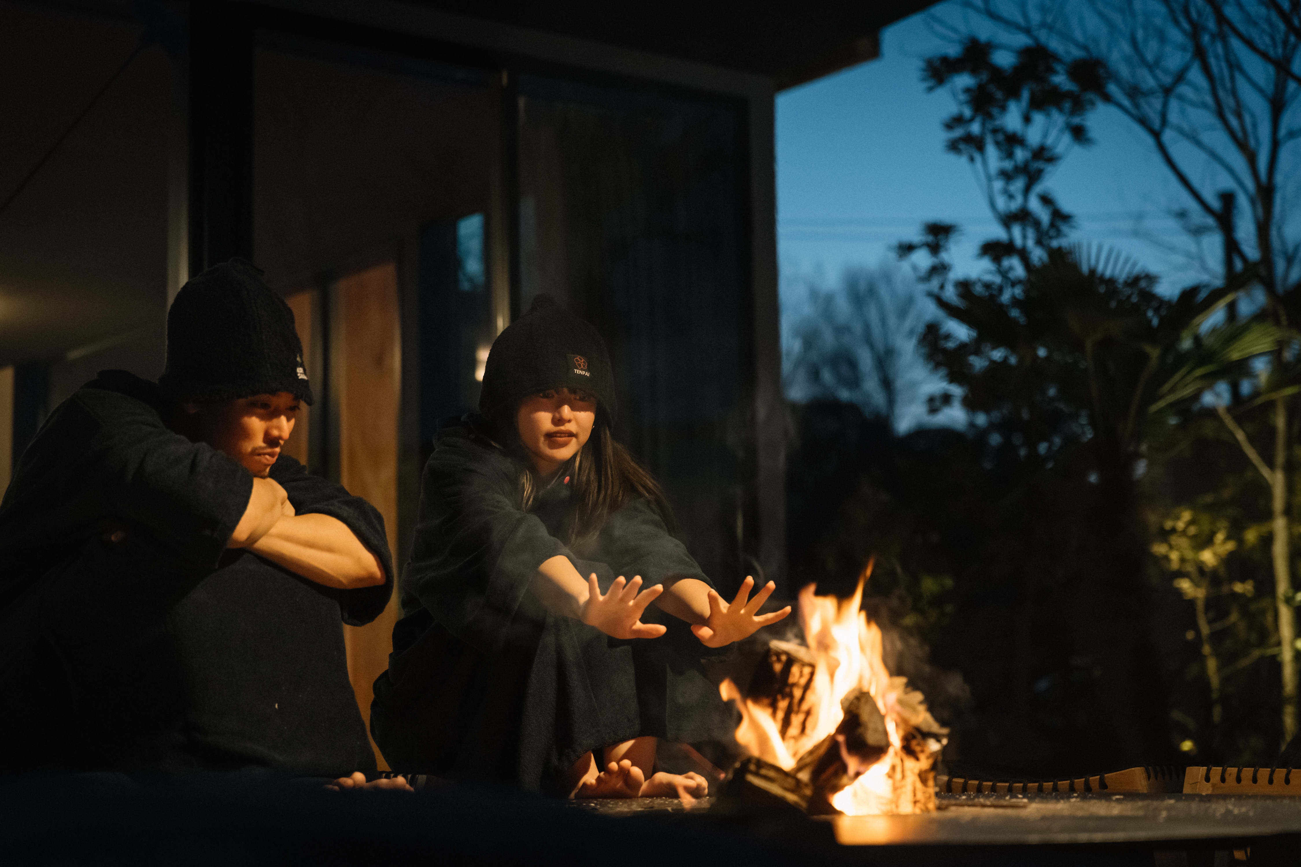 Relax in the bonfire space