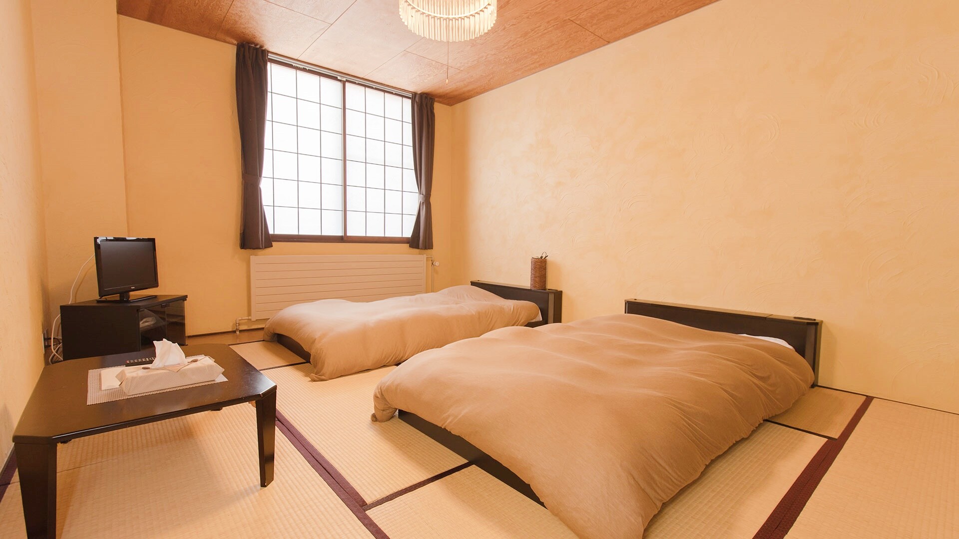 * Western-style twin bedroom /