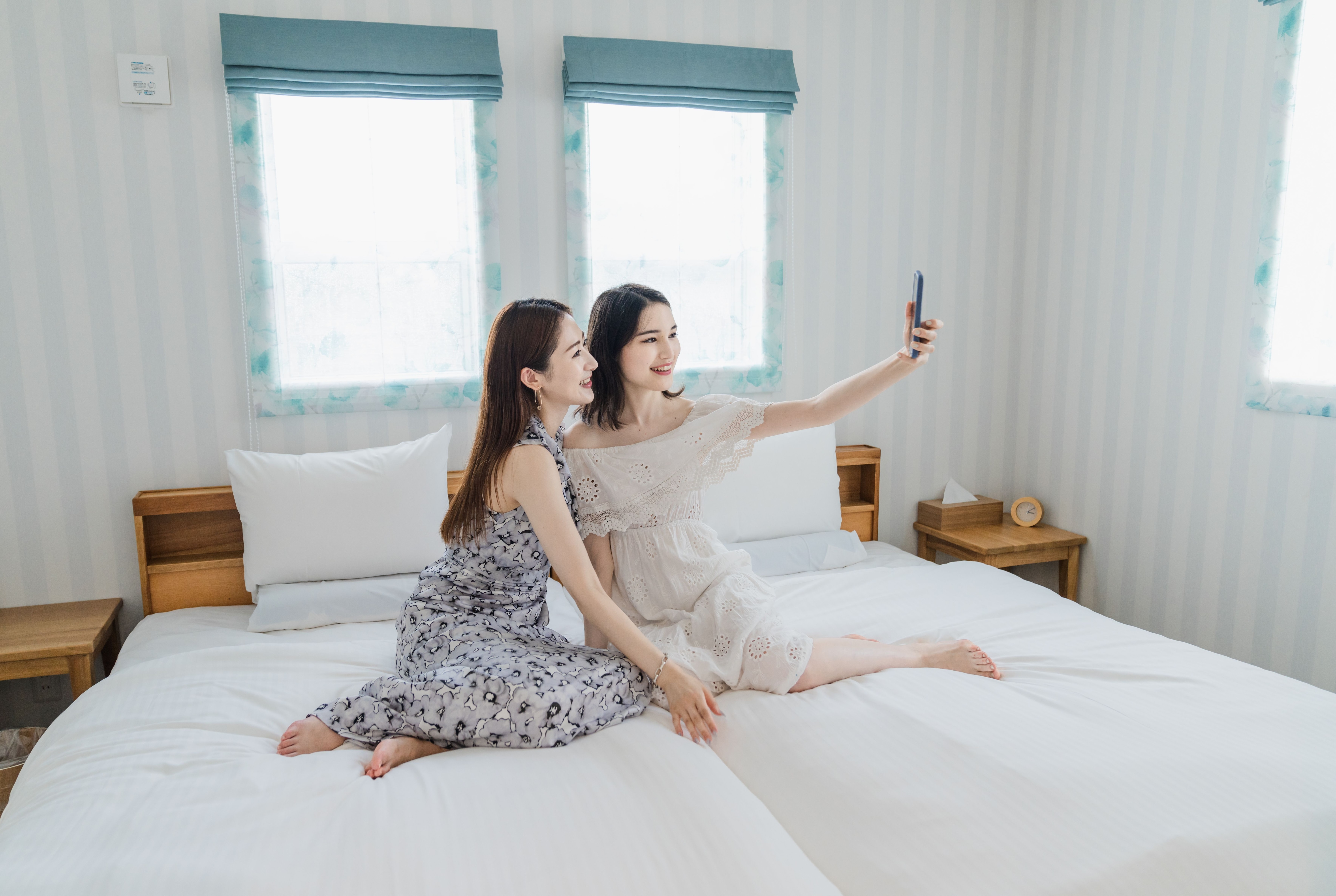 All rooms are equipped with comfortable, custom-made beds.