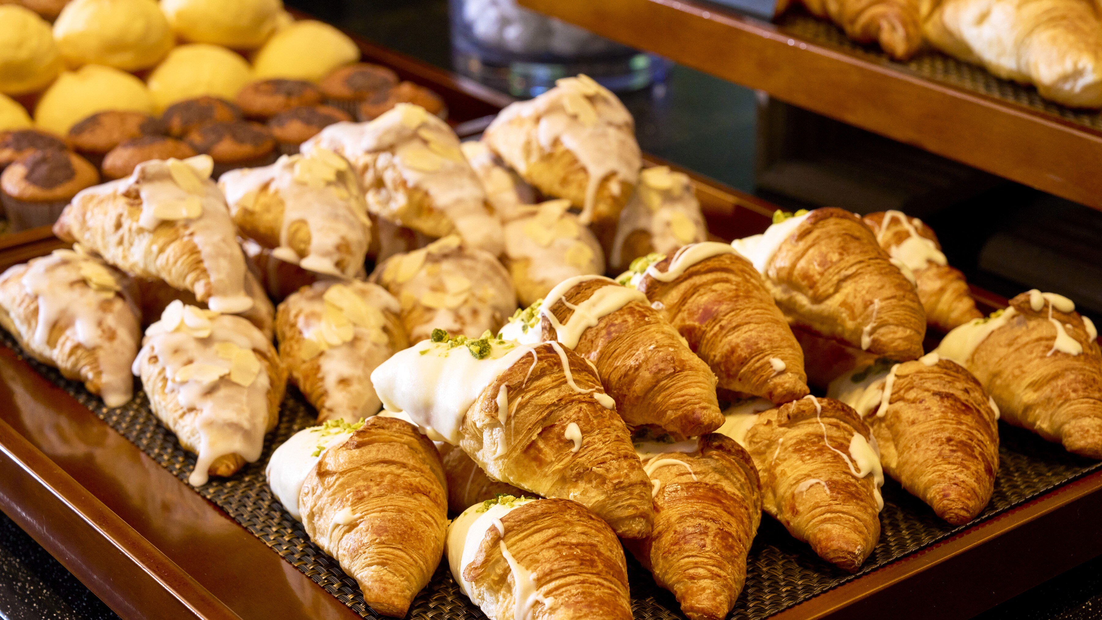 Breakfast buffet freshly baked bread image