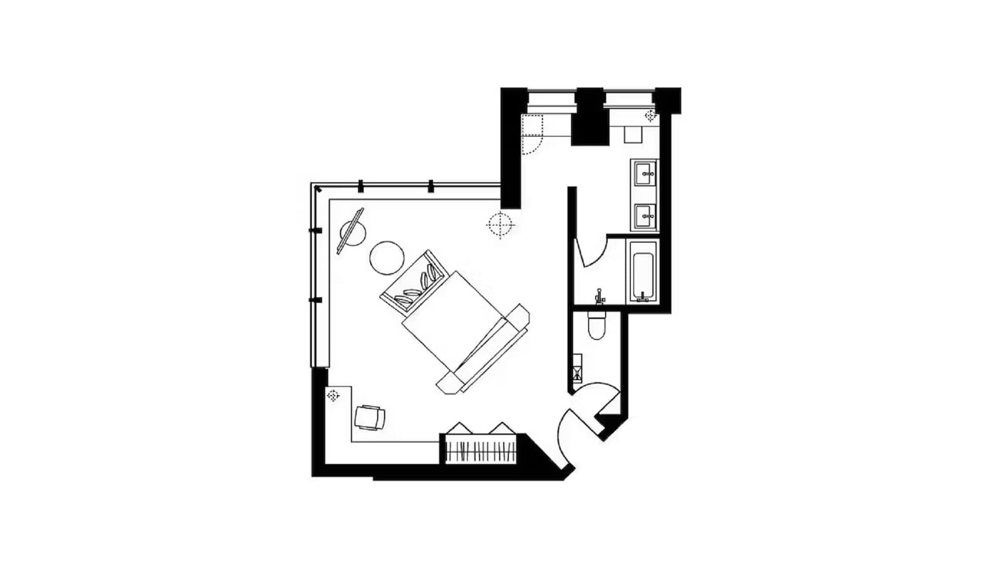 [35th floor and above] Deluxe Corner King