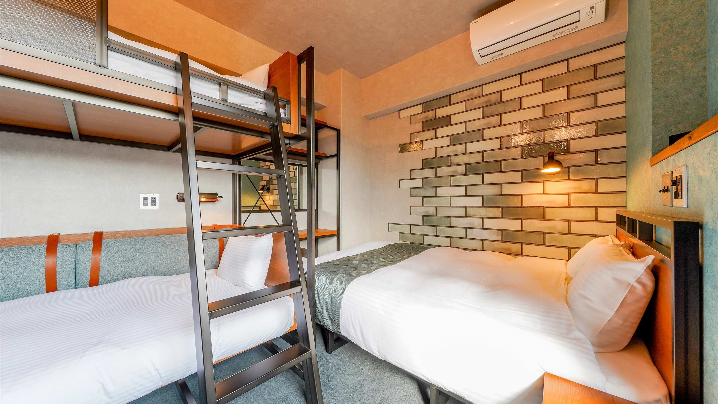 Bunk beds and double beds