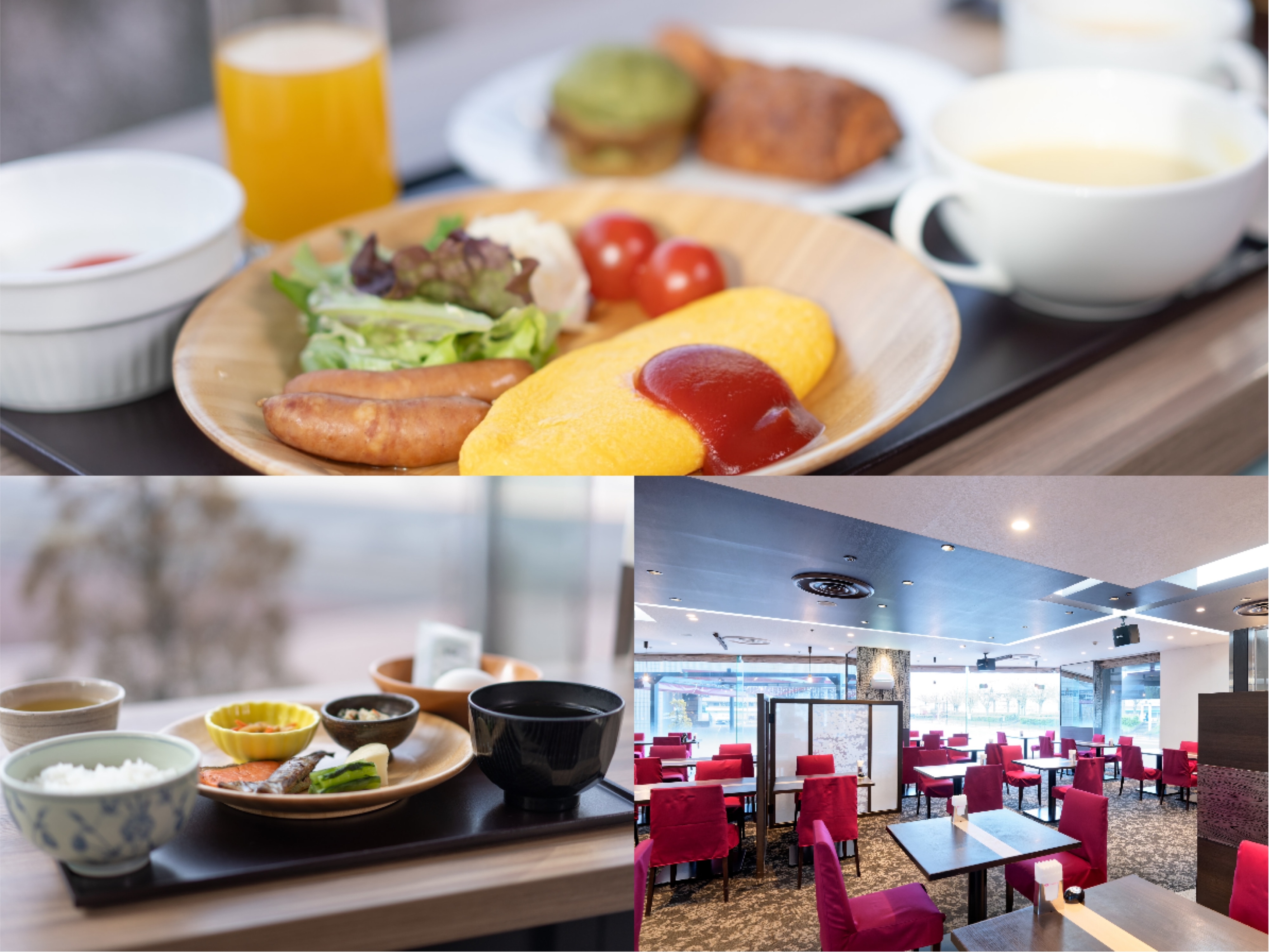 Breakfast: Japanese, Western and Chinese buffet