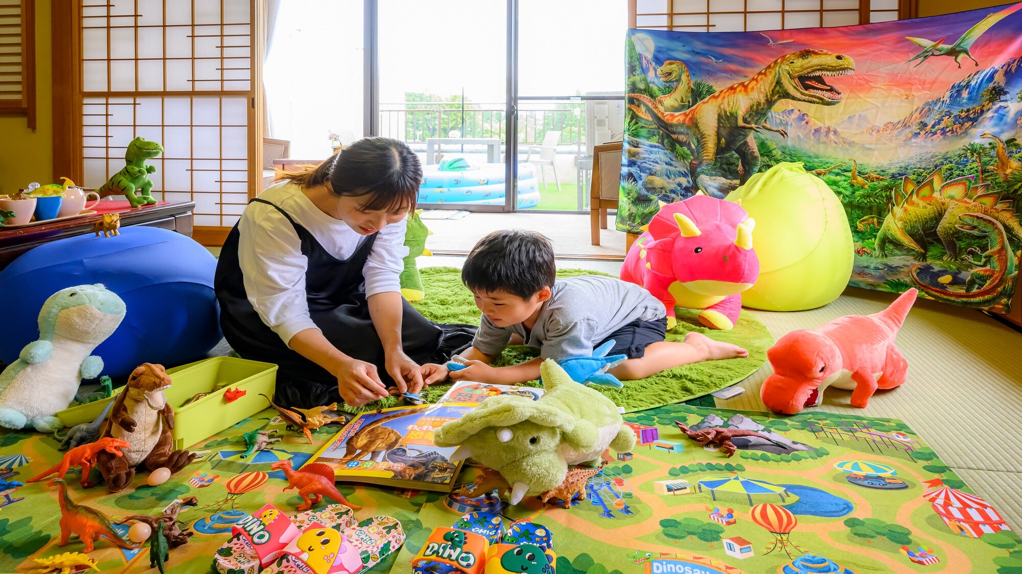 Lots of dinosaur goods that will delight children!