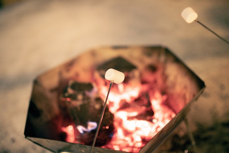 Enjoy grilled marshmallows