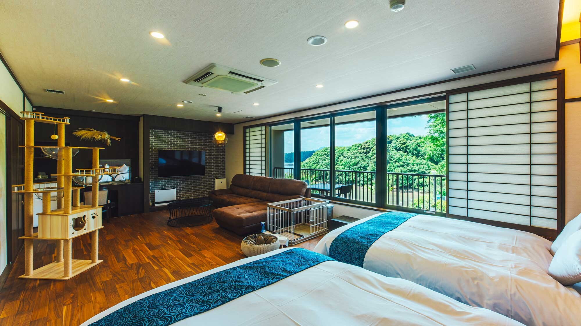 [Executive Twin (Brown)] This room can accommodate up to 5 people, so it is recommended for families.