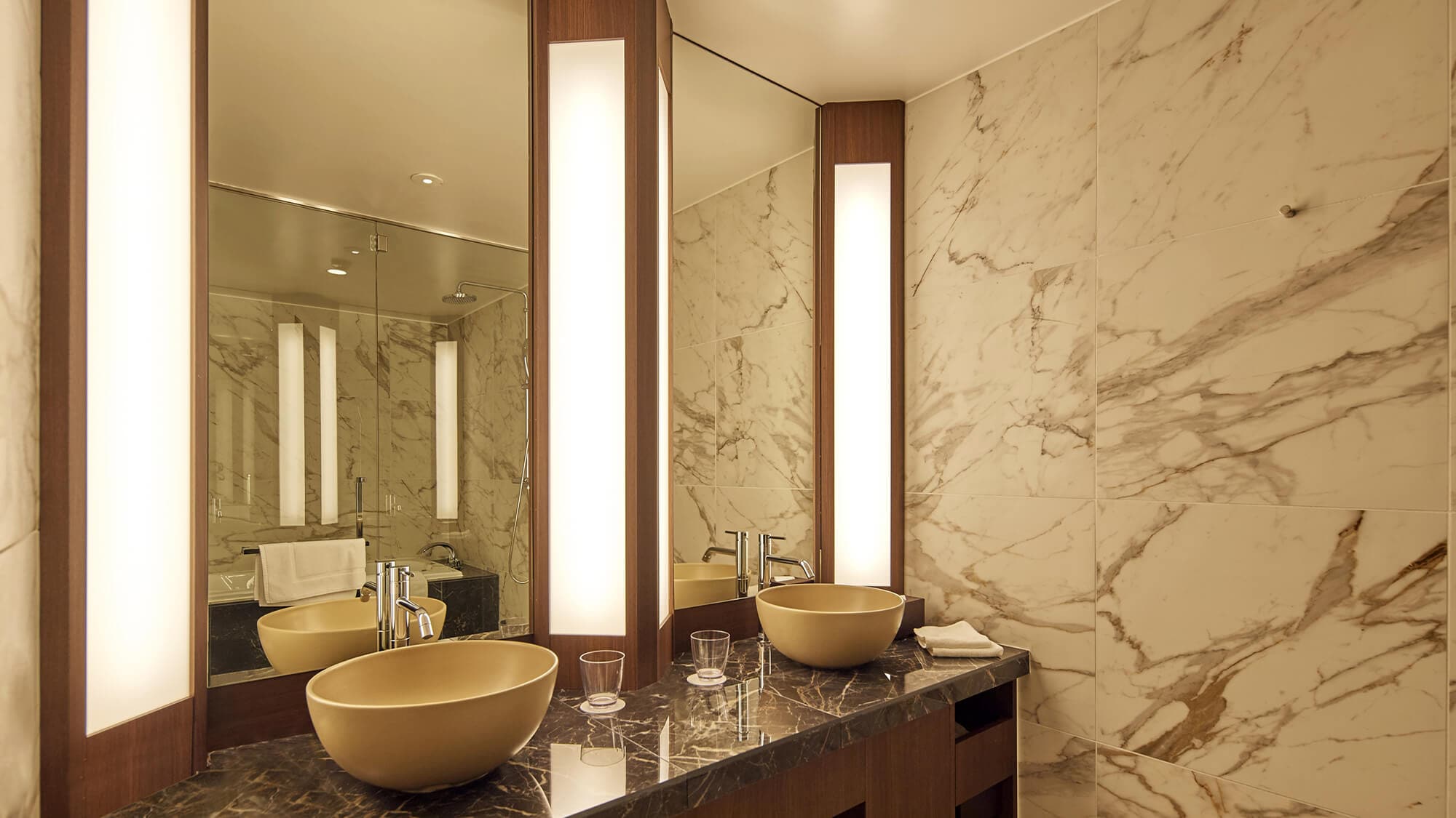 Main building guest rooms/bathrooms