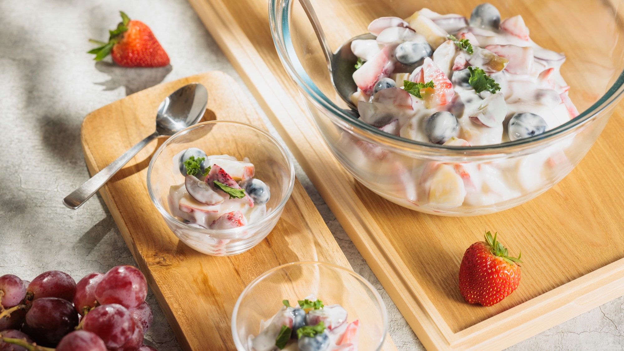 [Sarapan] Salad buah energi dengan yogurt