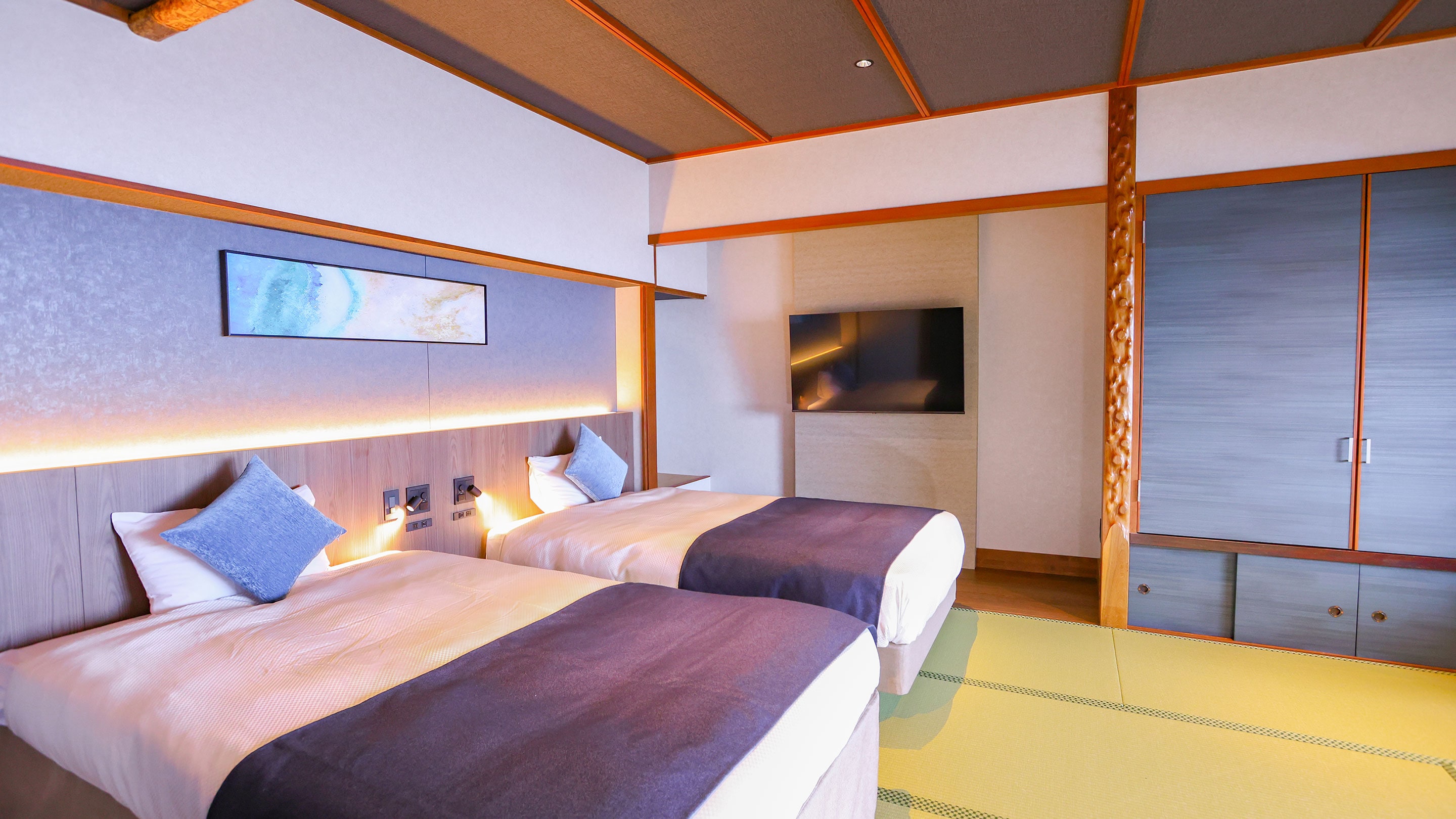 [Non-smoking] Superior Japanese-style twin bed with shower only (sea side) *Image