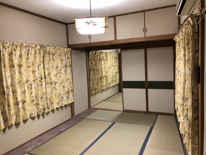 Inside the building.