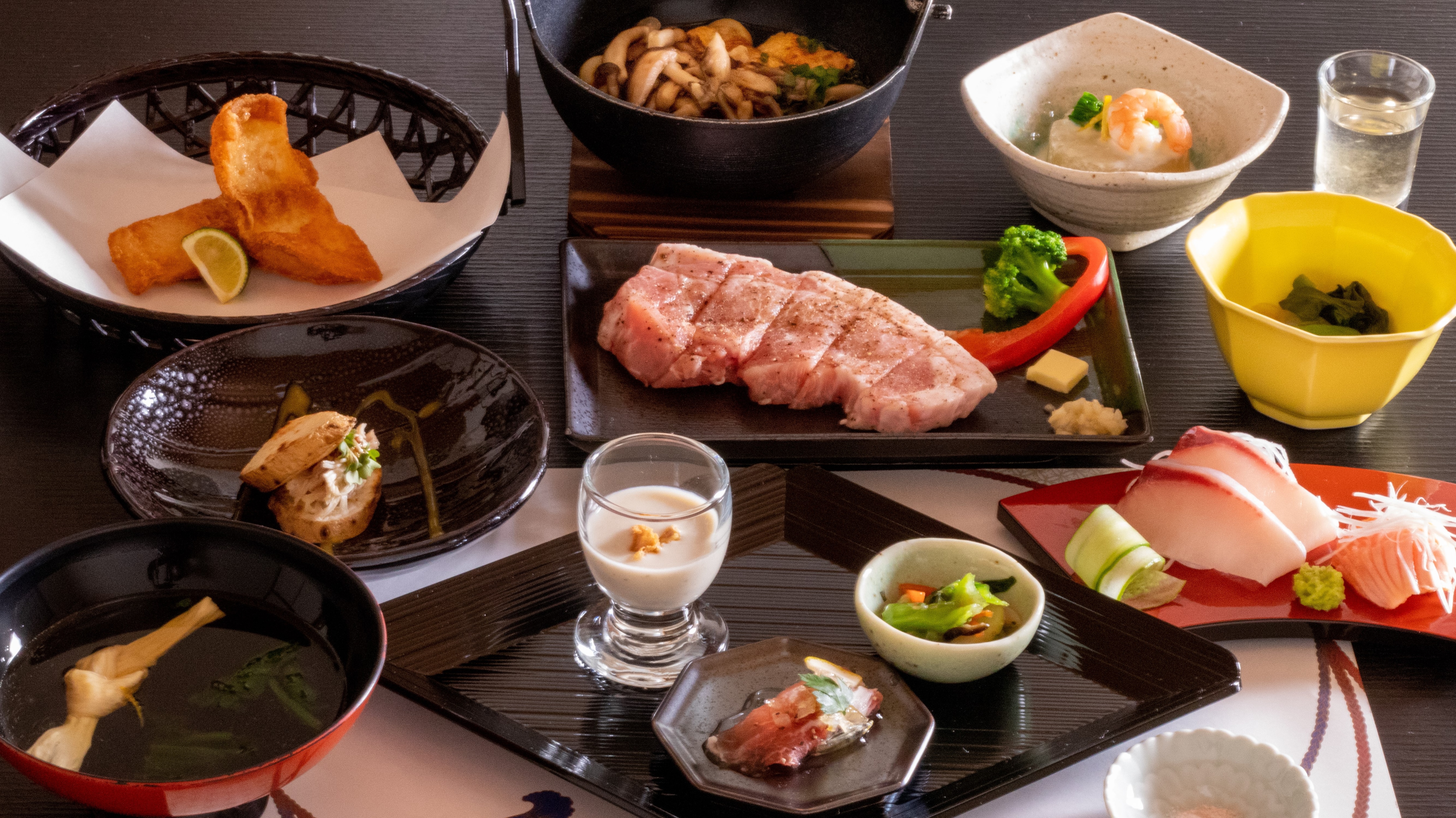 ・Winter dishes from December to February. The main course varies depending on the plan, with dishes such as Joshu barley pork and Joshu beef (photo is an example).