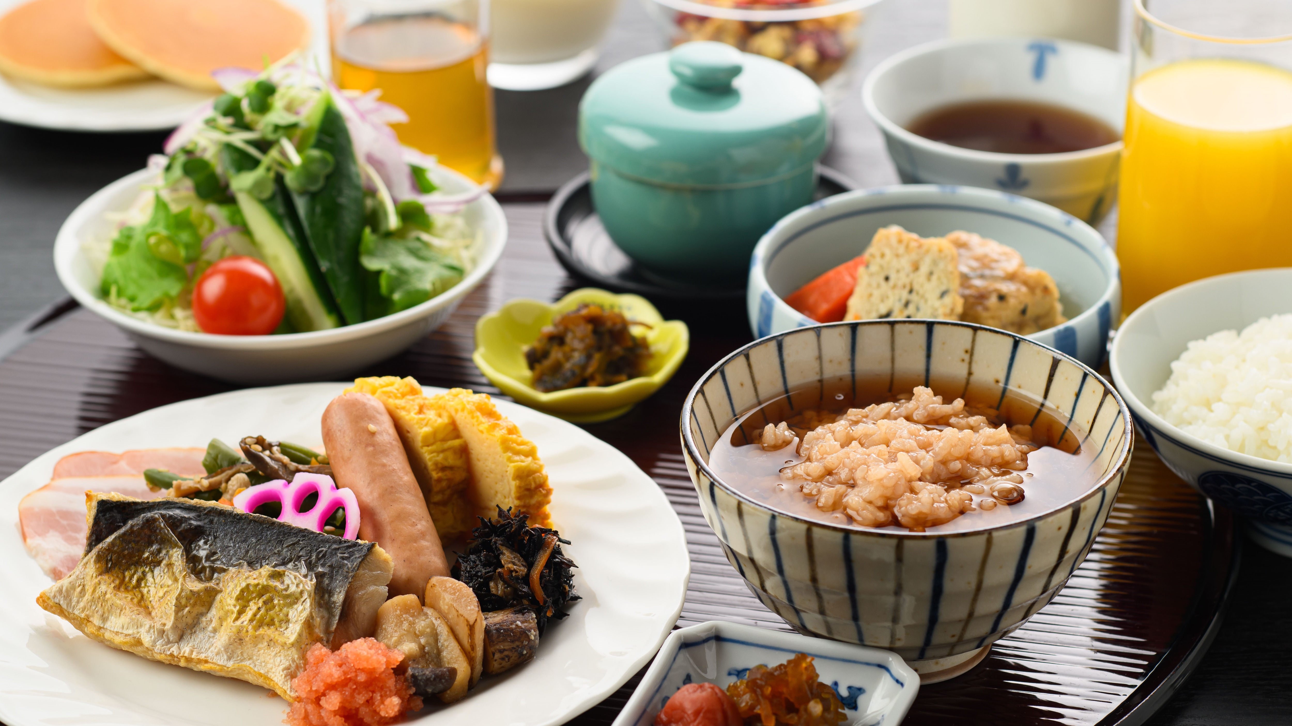 A satisfying buffet-style breakfast♪
