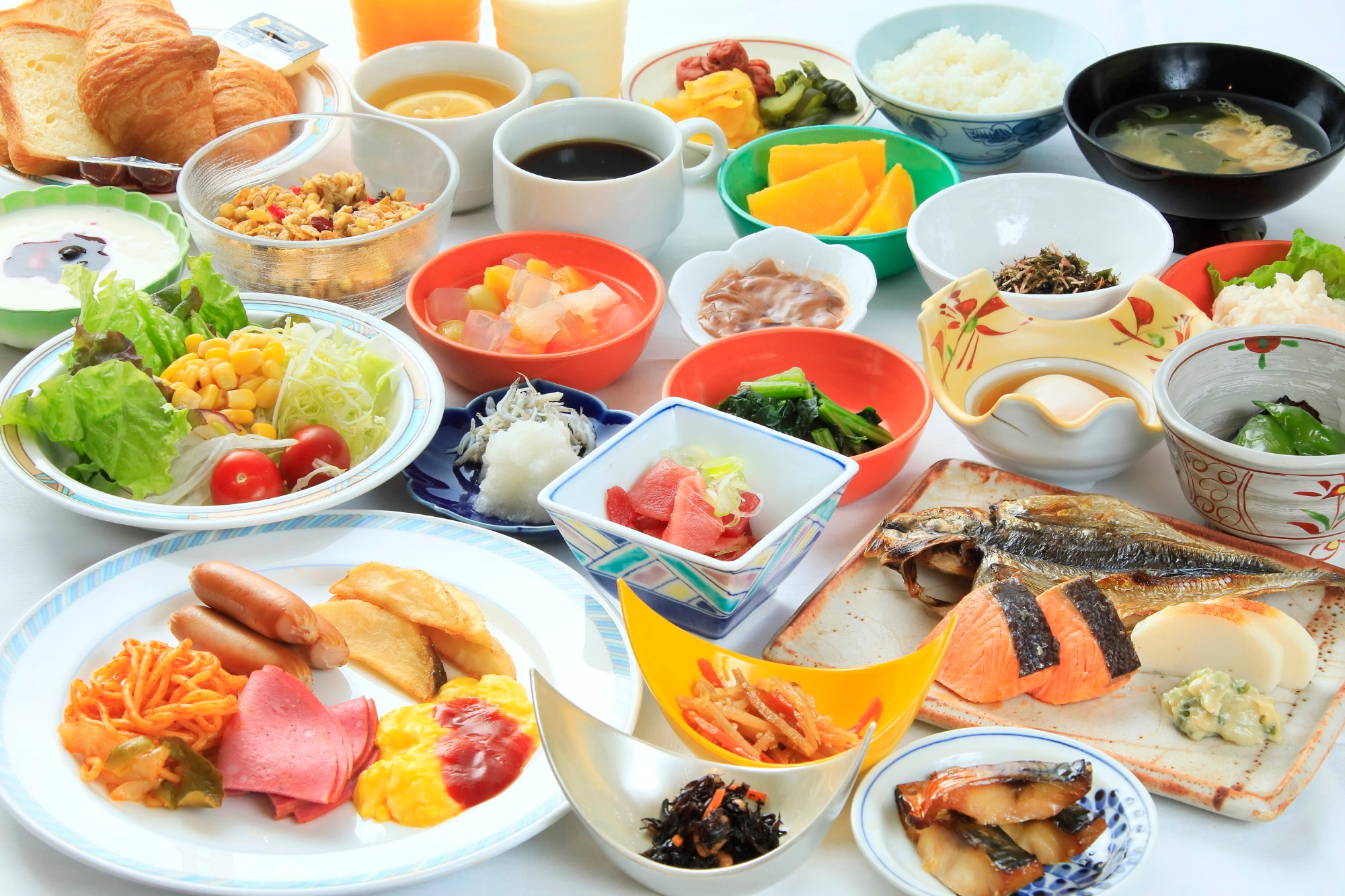 <Bữa sáng> Buffet Nhật Bản và phương Tây