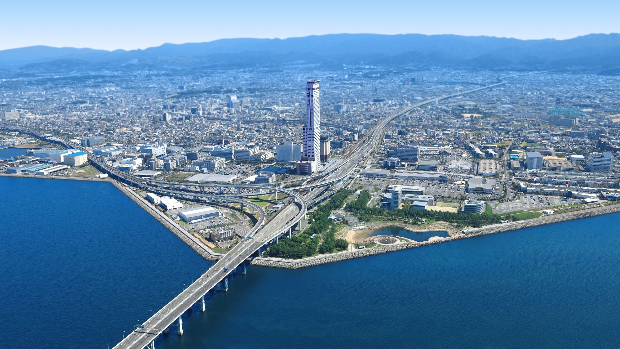 One station away from Kansai Airport, directly connected to JR Nankai Rinku Town Station.