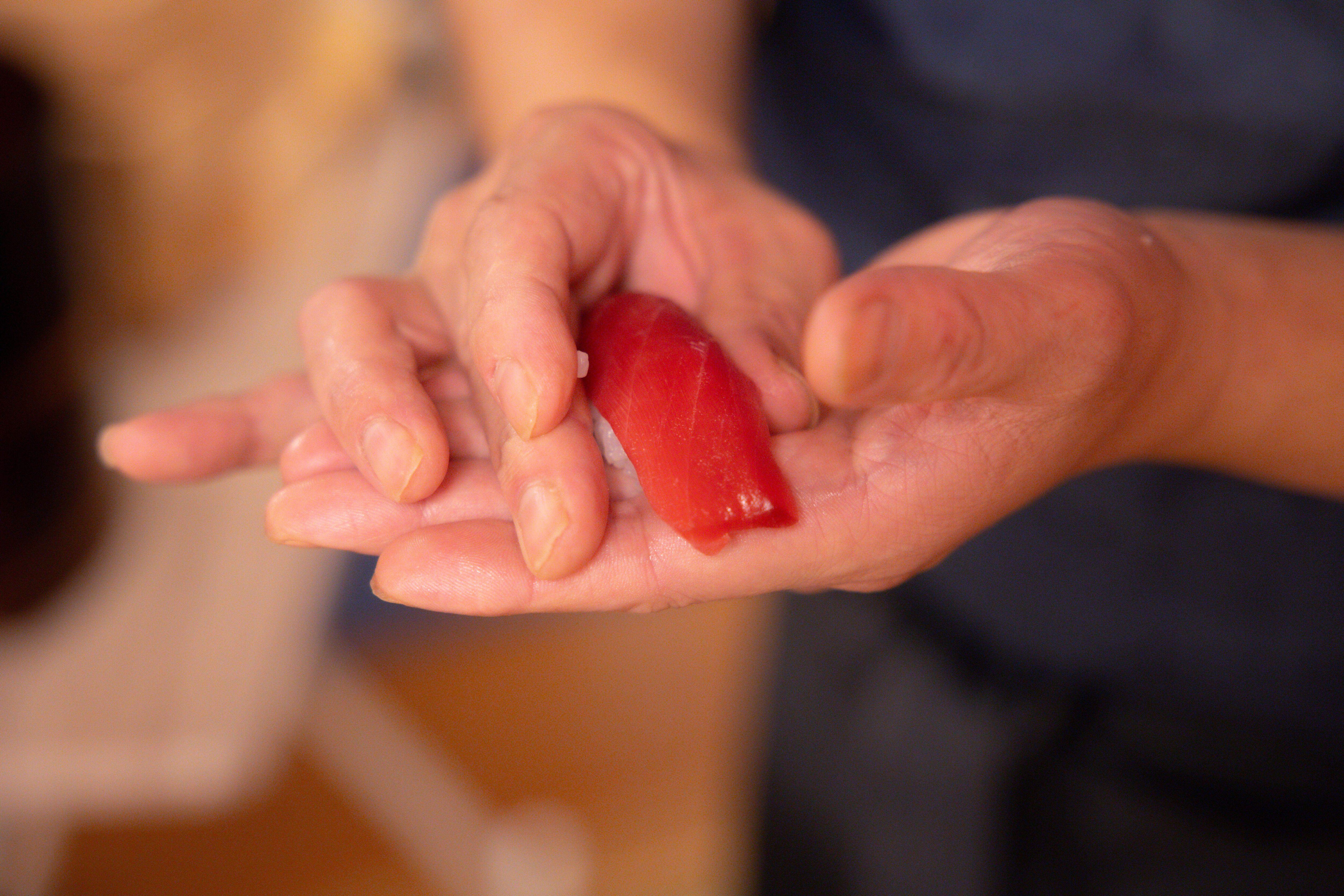Nigiri sushi delivered to your door by a certified "Toyama Bay Sushi" craftsman