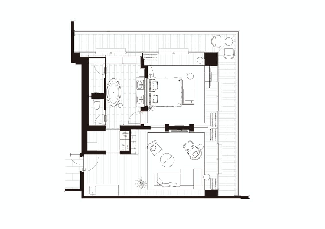 1 bed suite