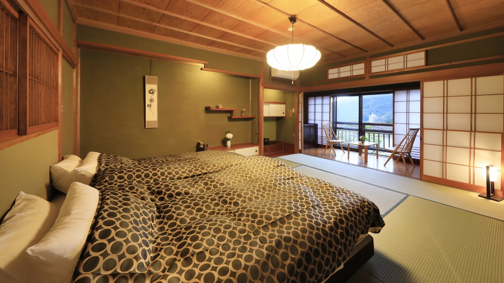 [ปลอดบุหรี่] ห้องพักสไตล์ญี่ปุ่น พร้อมฮอลลีวูด เตียงแฝด