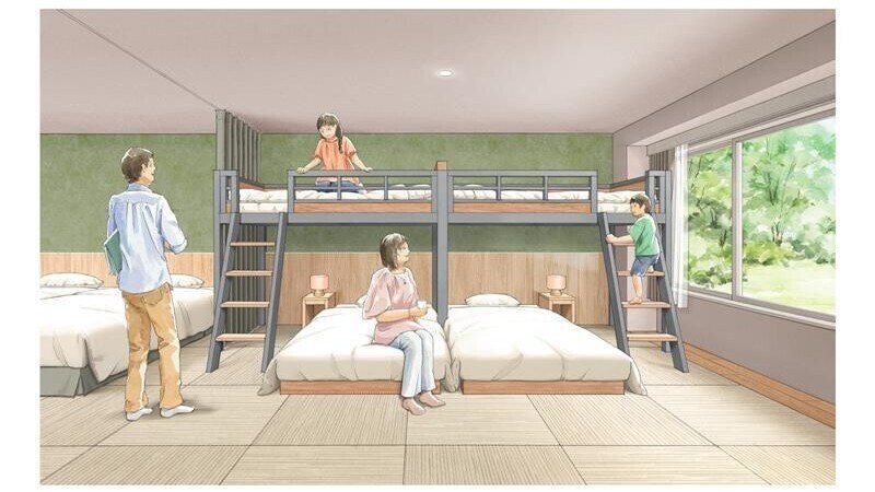Forest Cottage Loft Bed Type (Illustration)