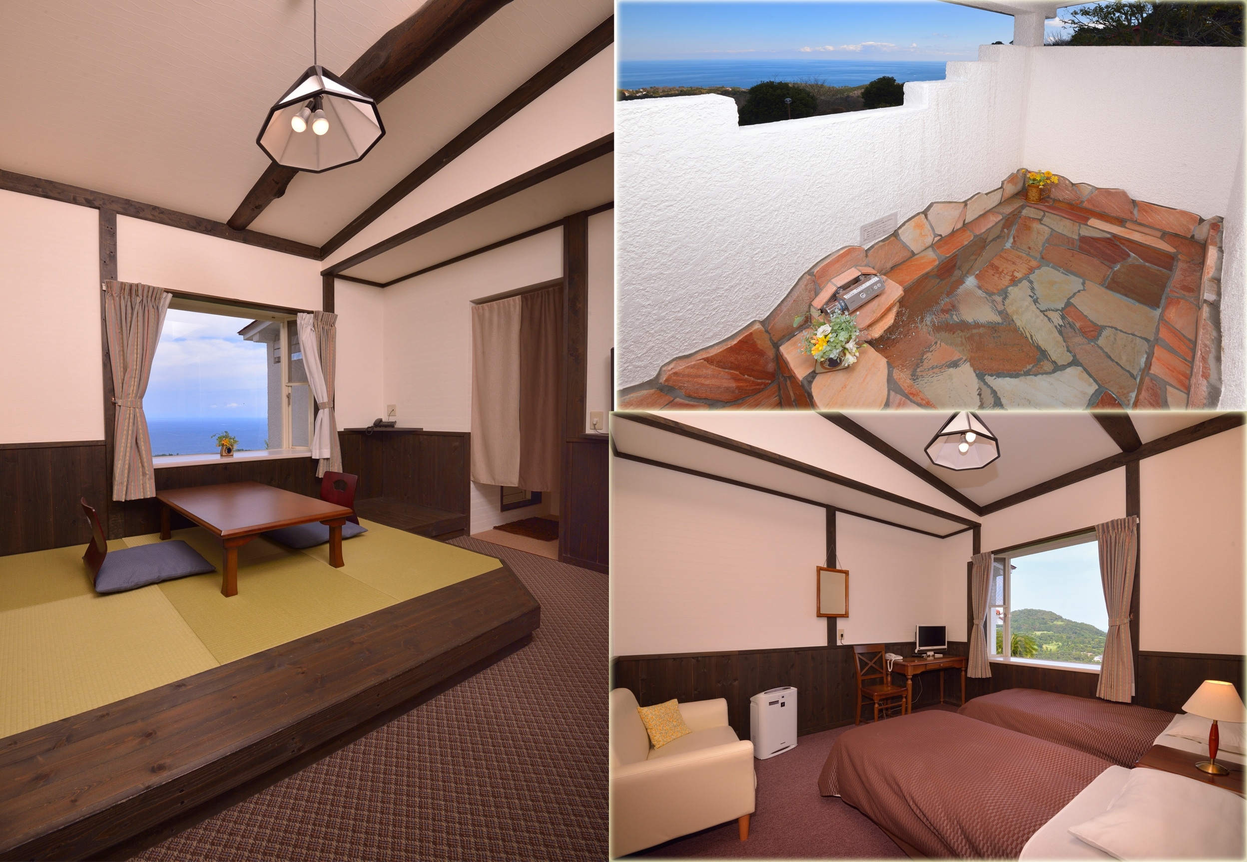 Japanese-Western style room with semi-open-air bath (new)