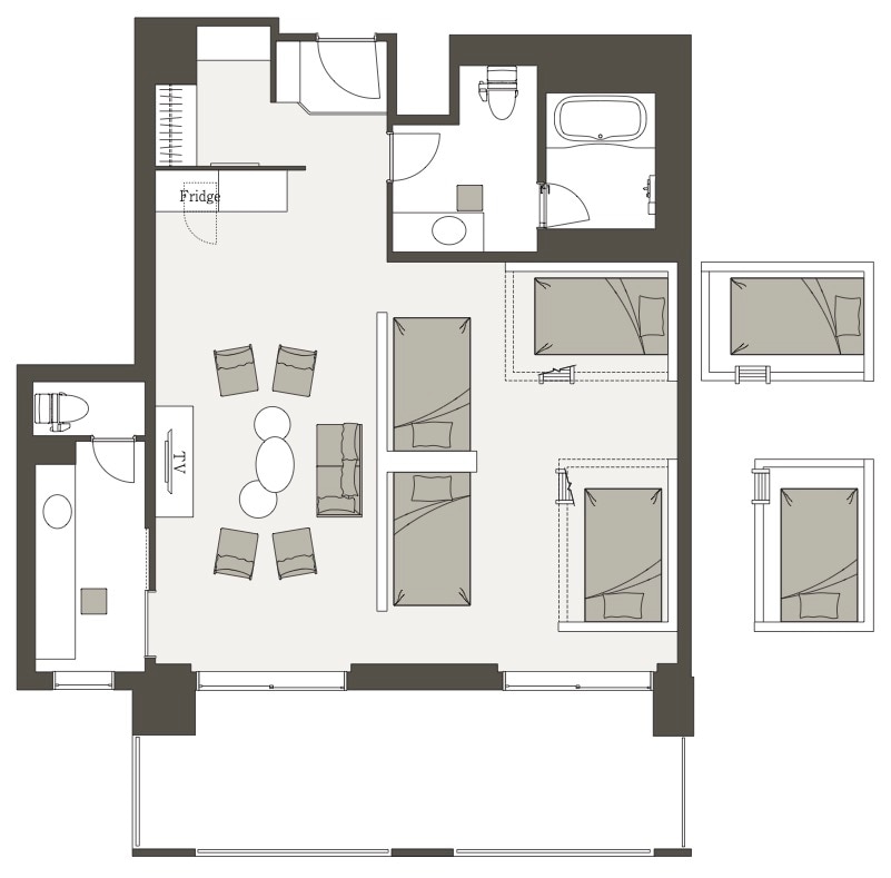 行政六楼(拐角露台)
