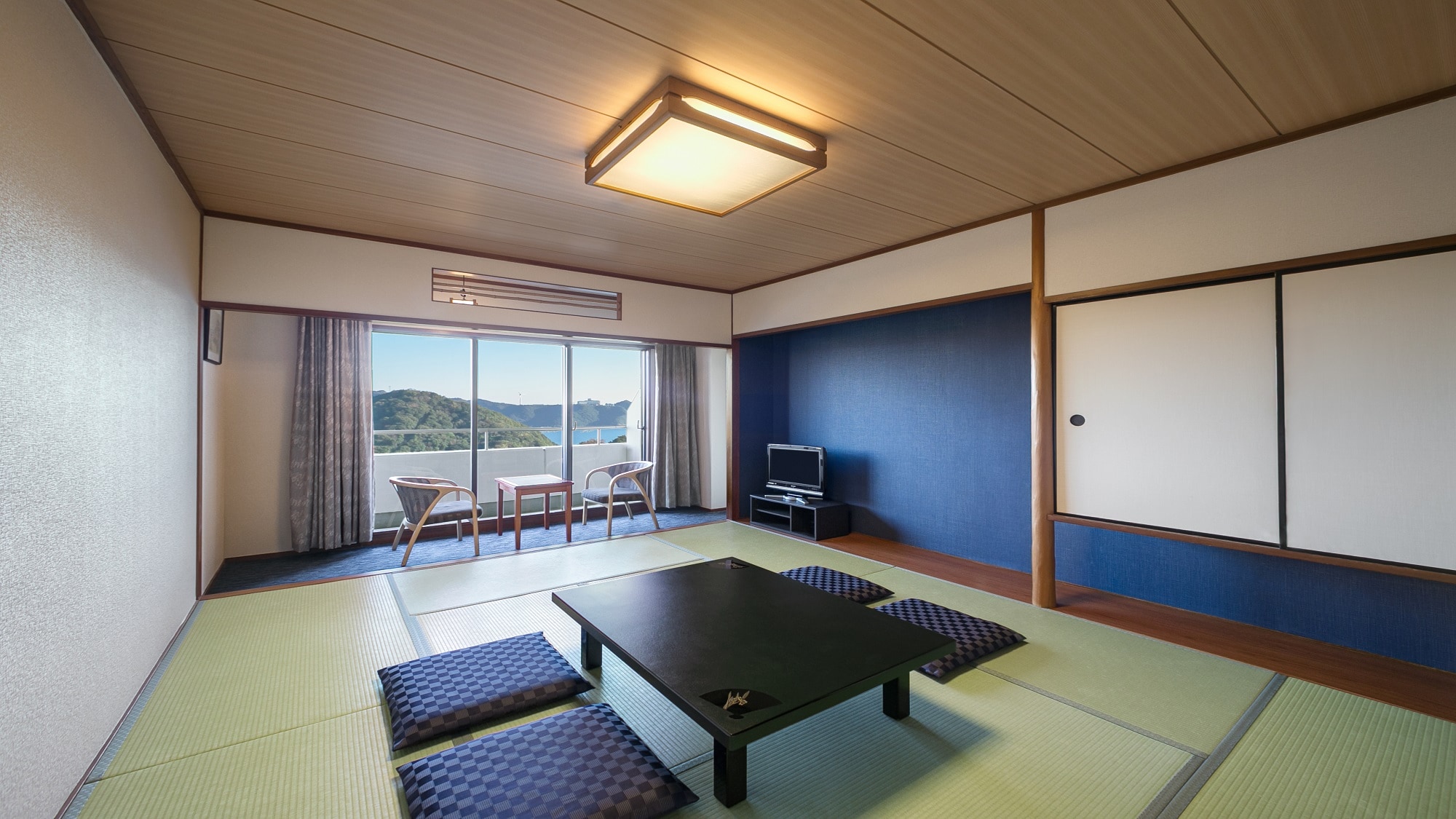 Japanese style room with mountain view