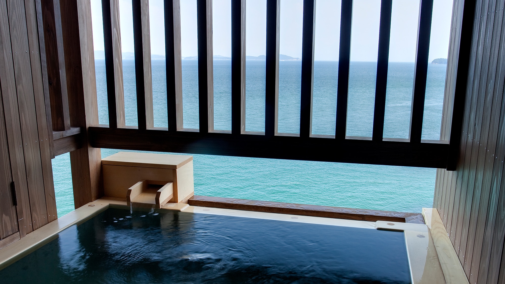 ≪带私人露天浴池“Haruka”的日式和西式房间≫ 观景露天浴池