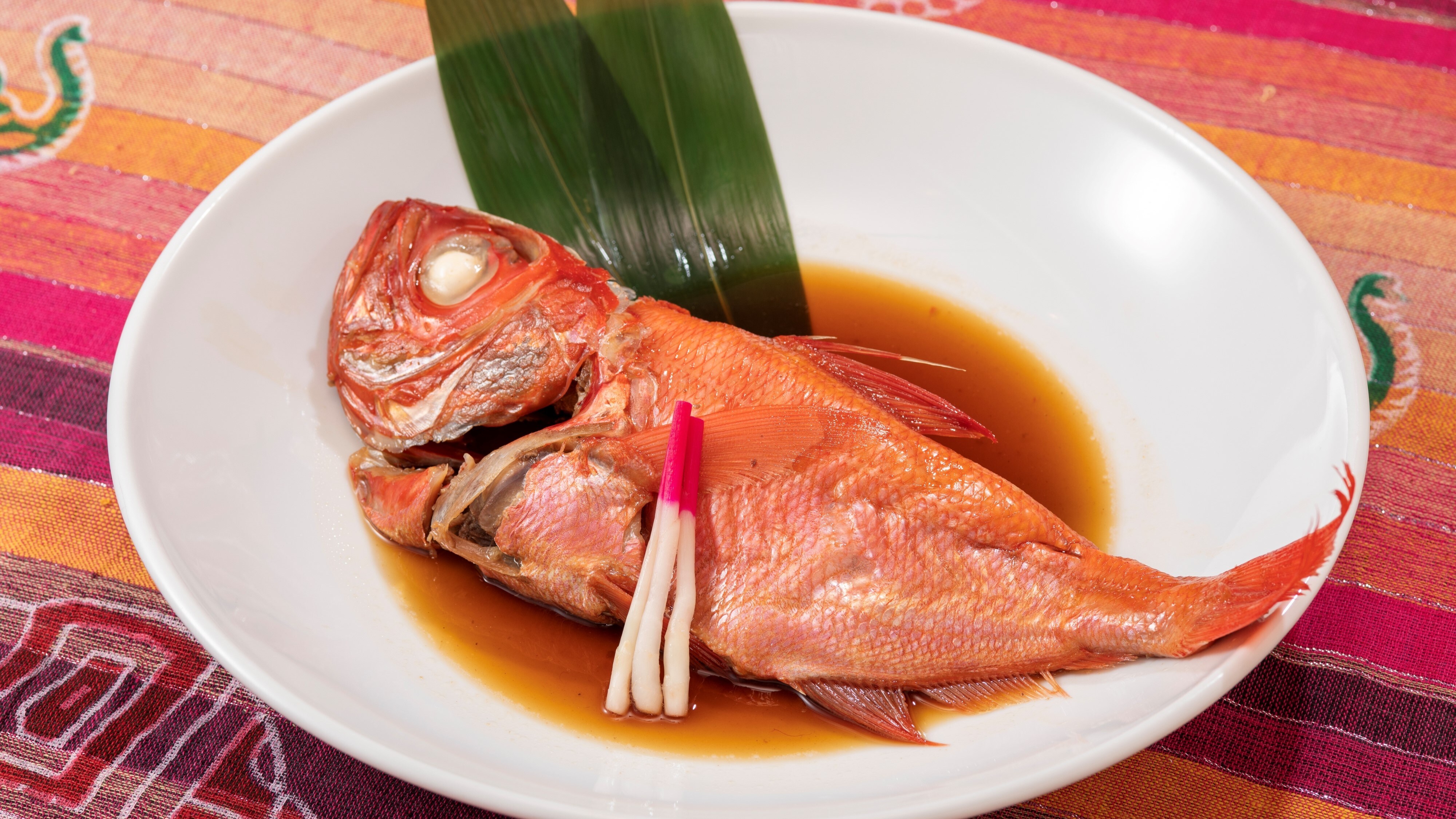 Boiled golden-eyed snapper in a delicious sauce