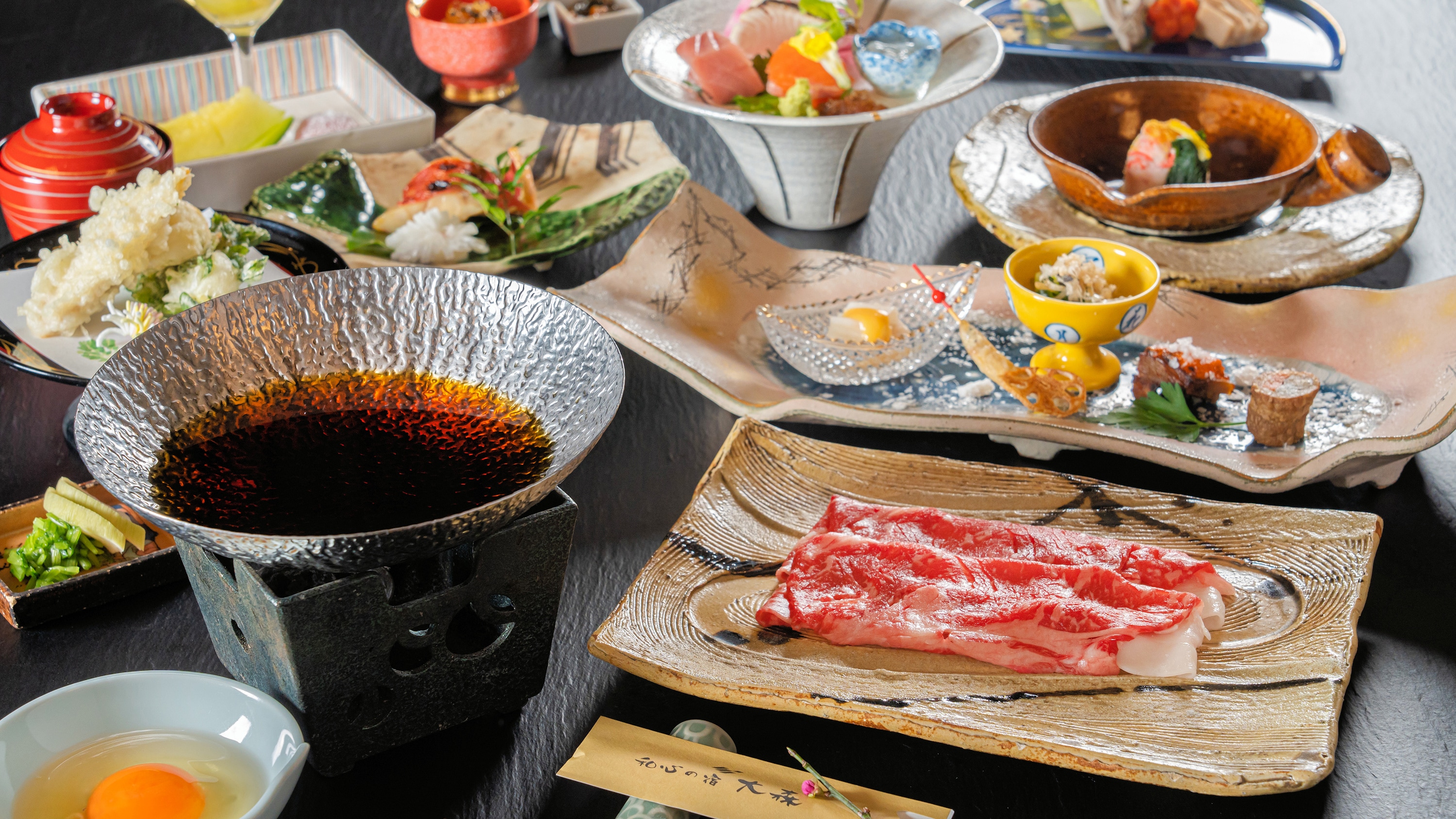 ■Các bữa ăn■Thương hiệu Kaiseki của Joshu với thịt bò Akagi Một ví dụ về thực đơn một ngày