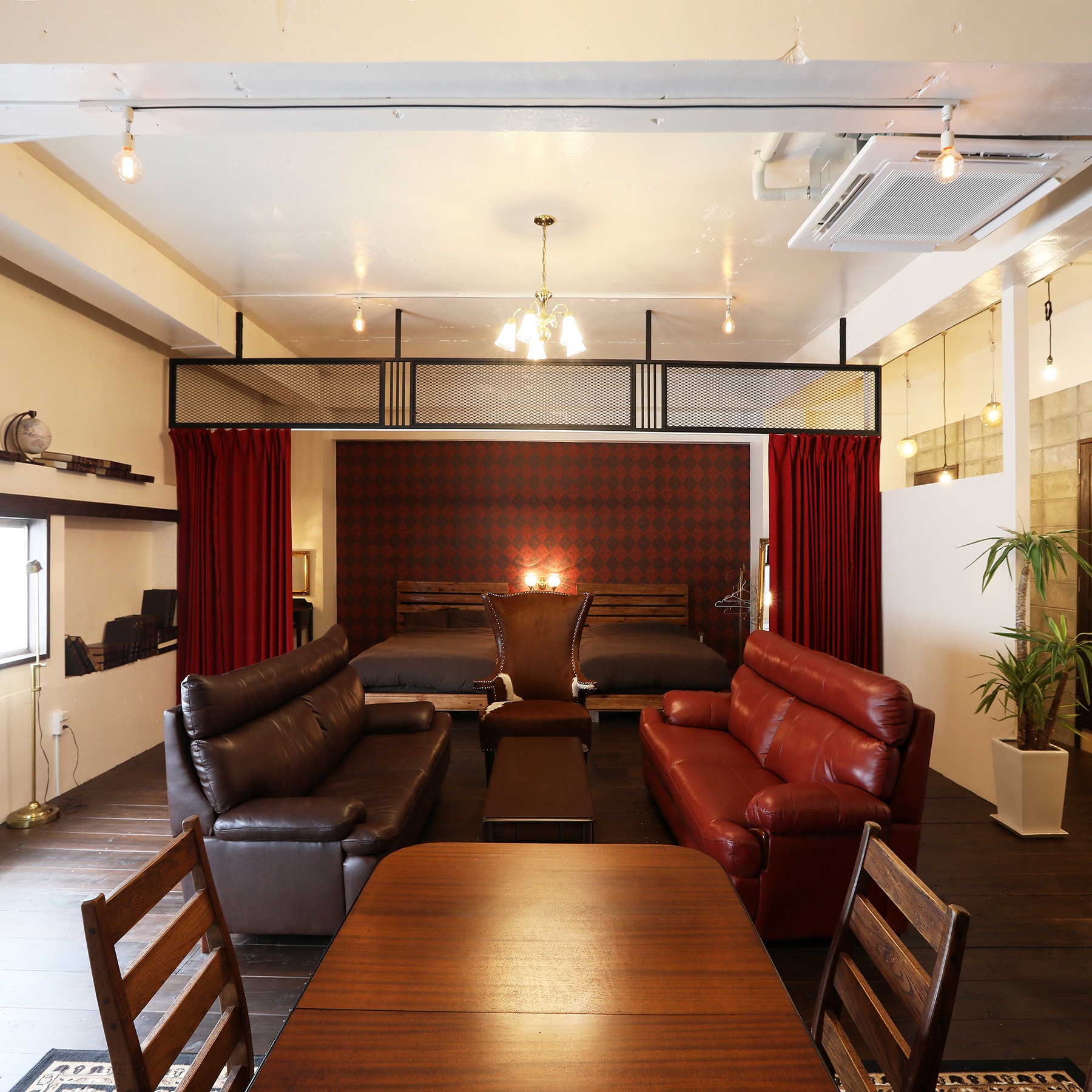 "Red Room" dining area.