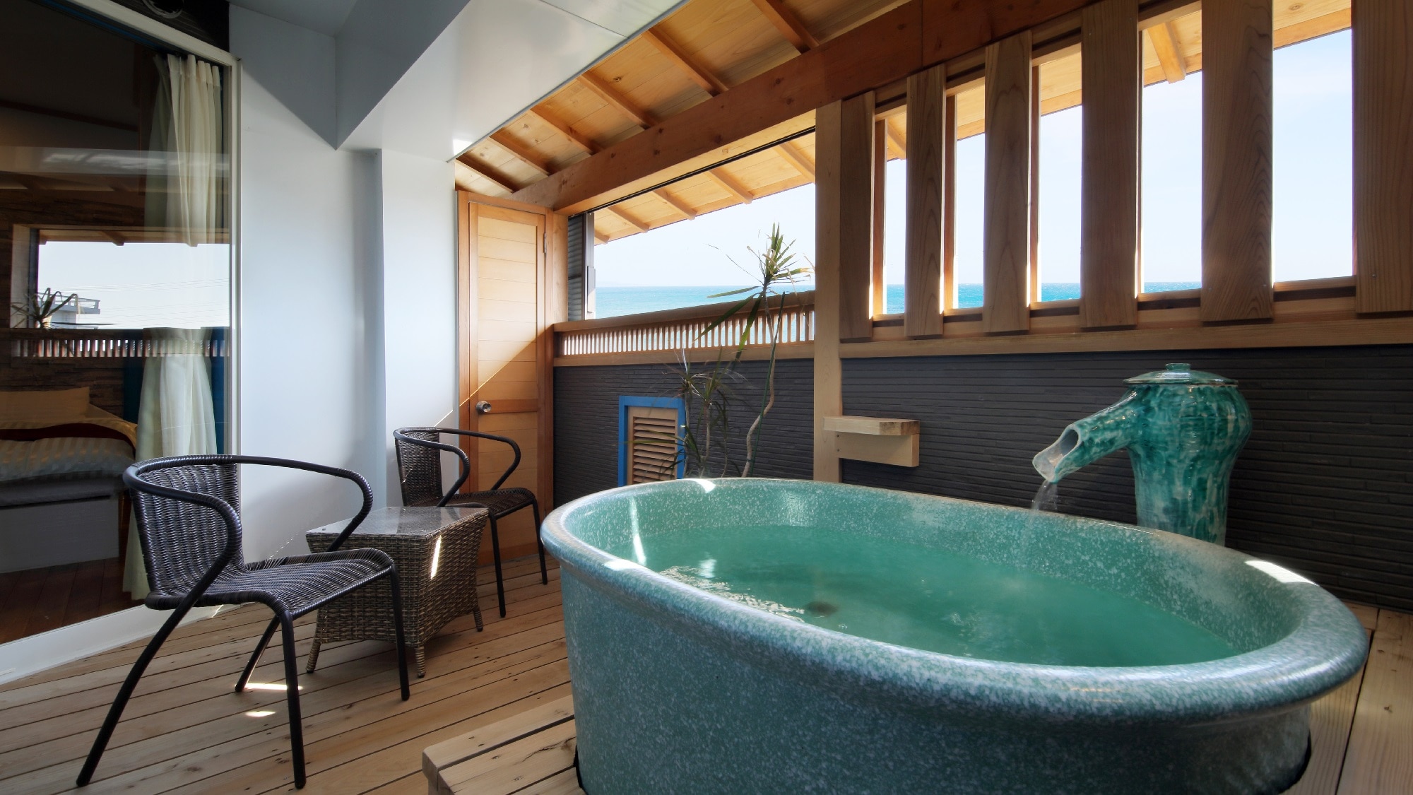 New beach-style royal suite "Yuyou" open-air bath...☆