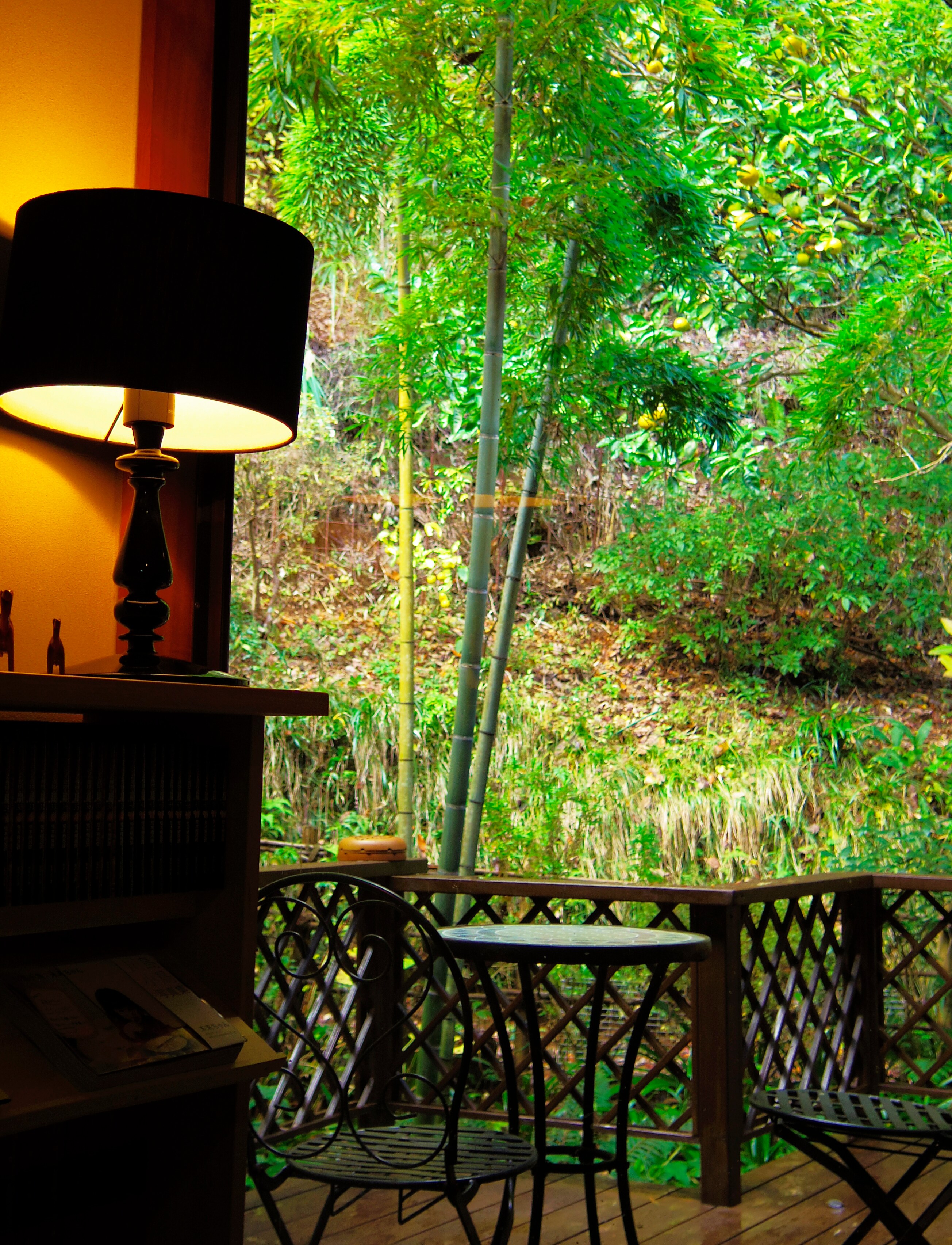 Wood deck where quiet time flows