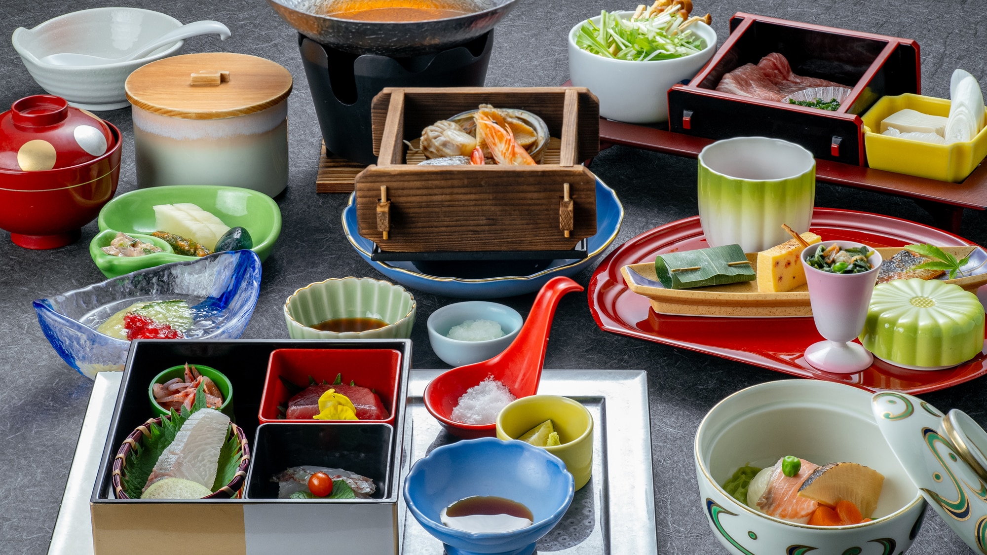 ■Ẩm thực■Đặc sản "Bào ngư hấp suối nước nóng" - Tắm đẹp da - Tiệc Nhật Bản <Cơ bản> (hình ảnh)