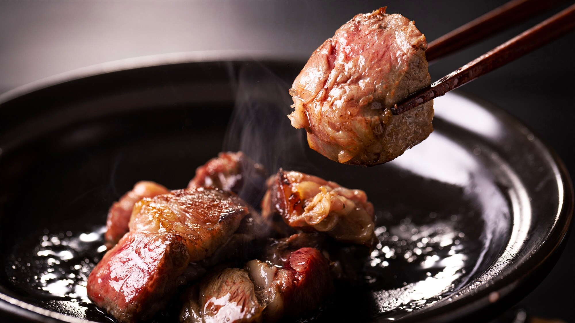 [Binchotan grilled Wagyu beef steak]