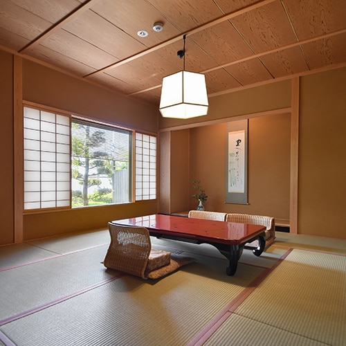 * [Pemandian semi-terbuka, suite bergaya Jepang-Barat, persik] 10 tikar tatami + ruang tamu 9 tikar tatami + salinan 1 tikar tatami