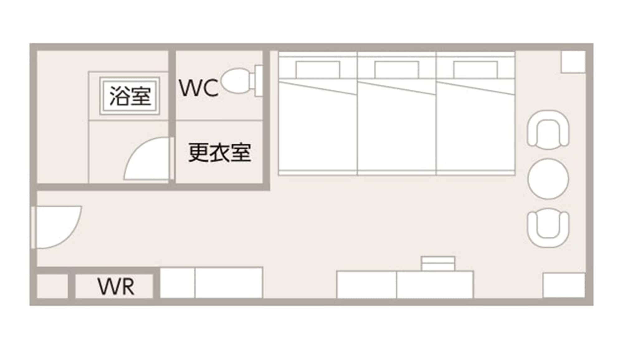 ■ [戶型圖] 標準三人間