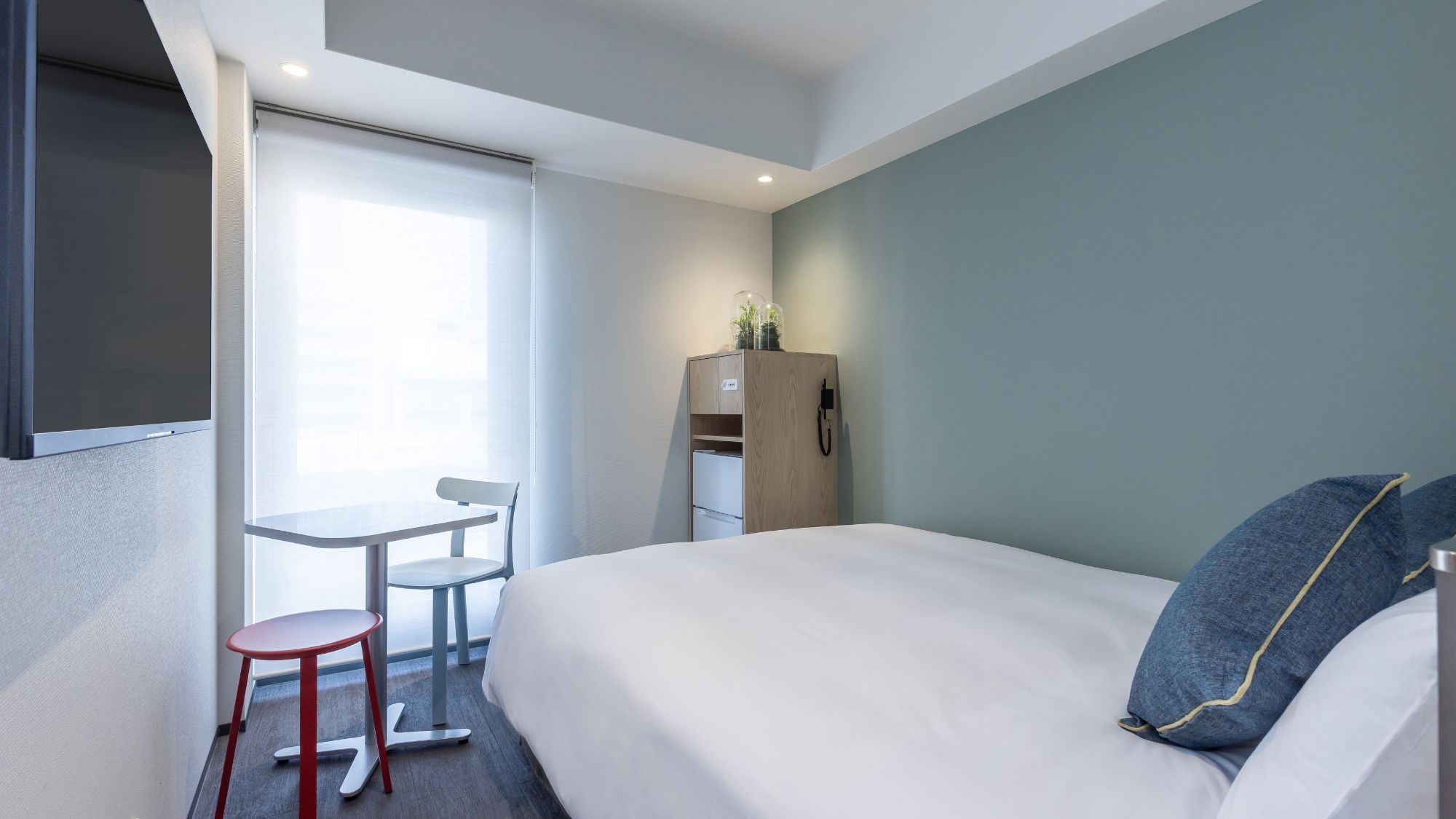 ◆ห้องอีโคโนมีดับเบิ้ล｜เตียงควีนไซส์กว้าง 160 ซม. x 1