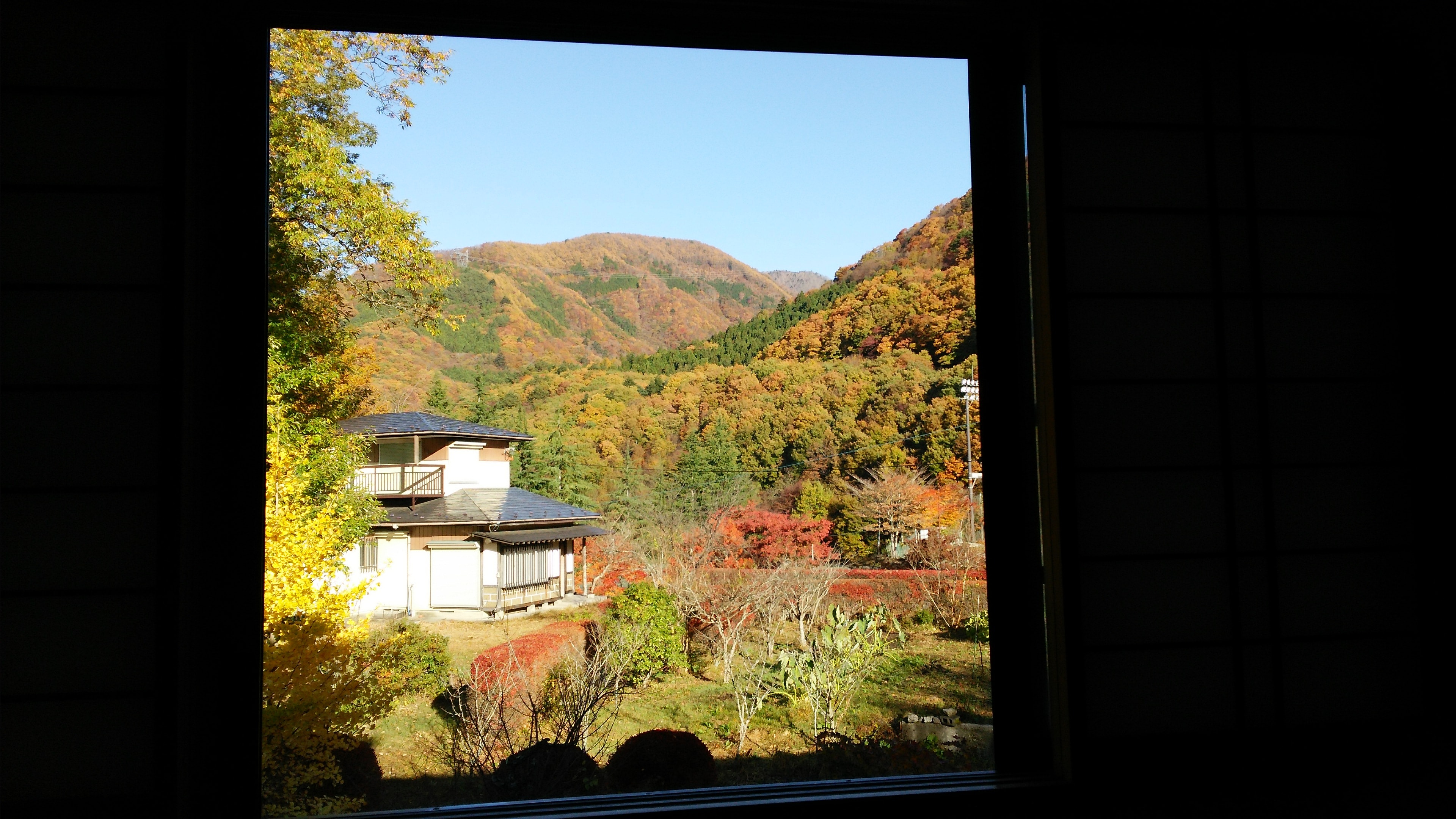 An example of autumn scenery from the guest room