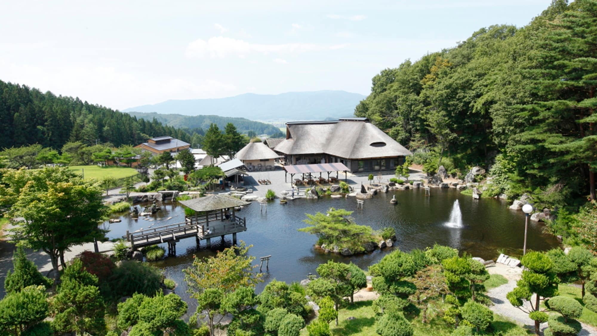 *[Exterior] Located in Tono City, the hometown of folklore, this is a local energy-saving facility that utilizes water and light.