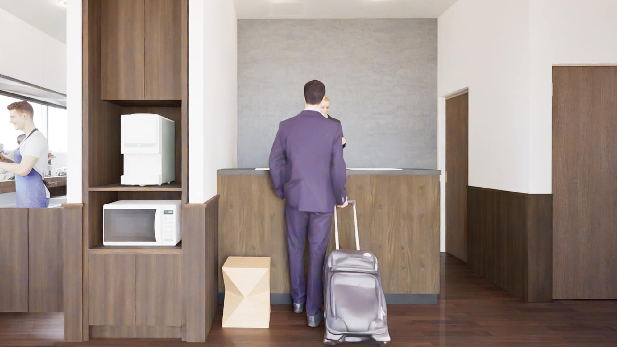 [Front Lounge] <1F> A space you can use freely while waiting to check in or meeting up with others.