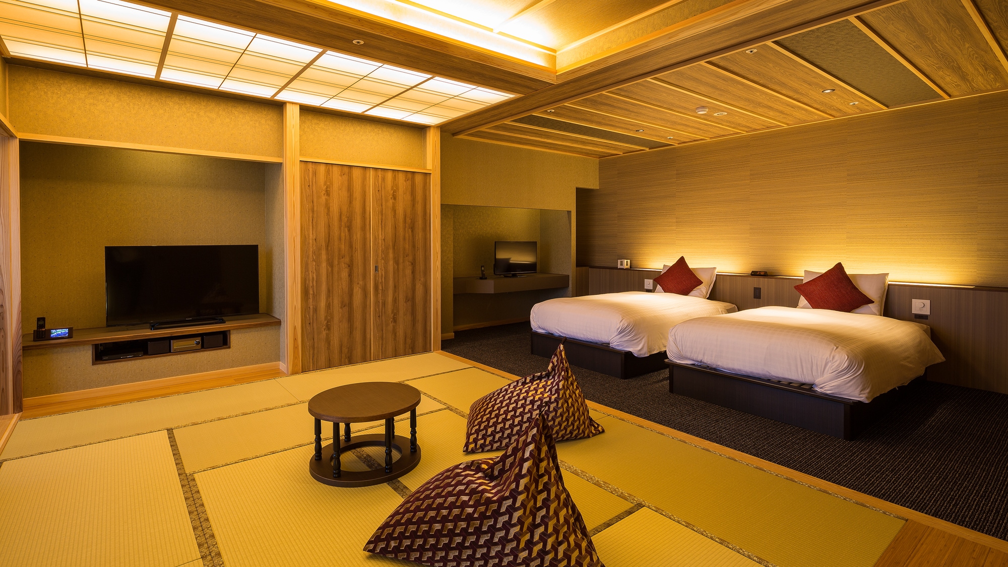 [ทุกห้องมีห้องอาบน้ำแบบเปิดโล่งส่วนตัว] Villa Paradise Sora no Niwa Type L ・ ห้องสไตล์ญี่ปุ่น / ห้องนอน (ตัวอย่าง)