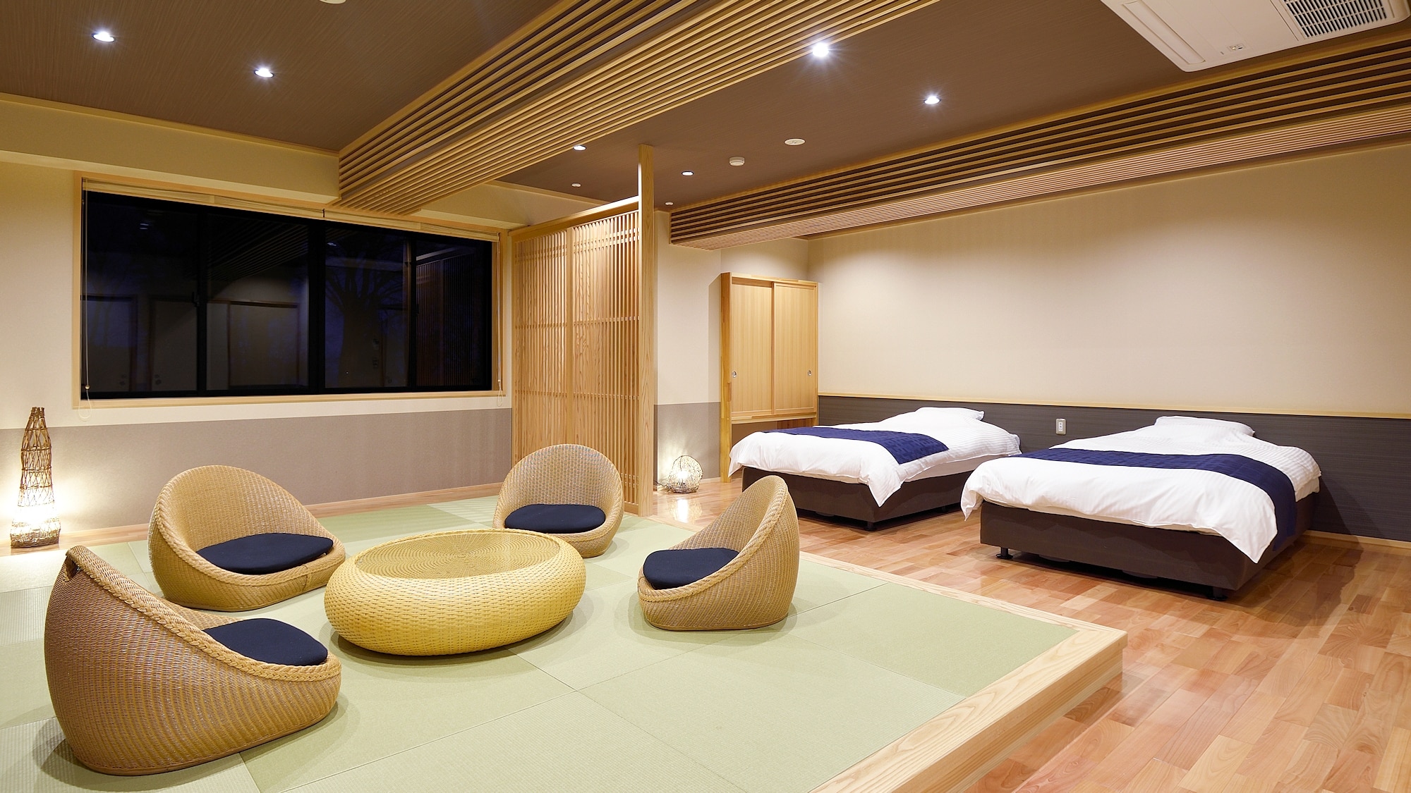 Annex [Deluxe Japanese-Western Room] Yuri/Sakura/Japanese-style room 12 tatami mats + twin