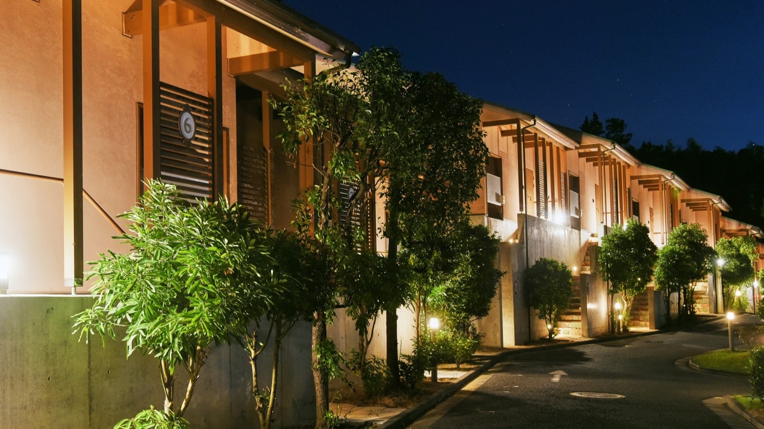 All rooms are detached Asian-style cottages