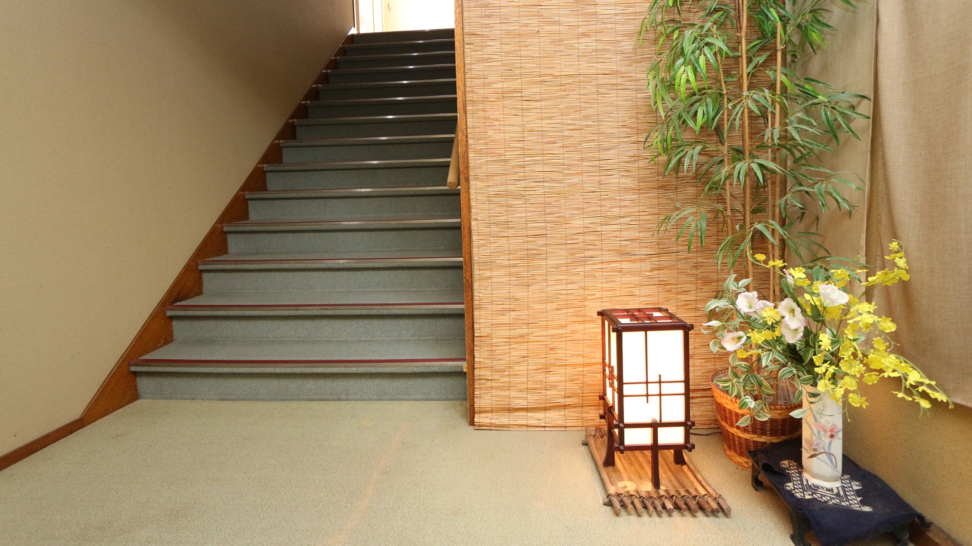 This is the view inside the building.