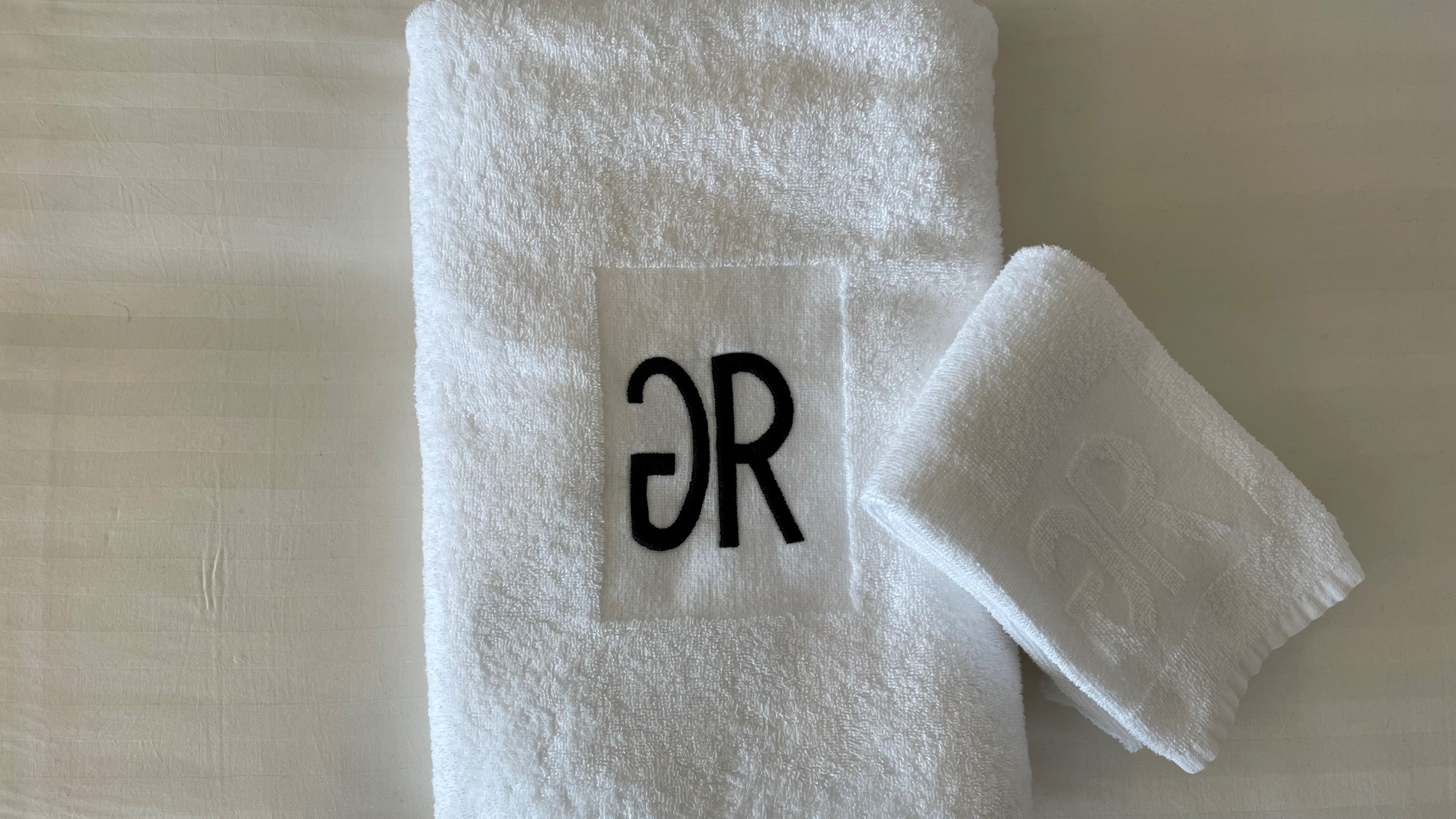 Room bath towels and hand towels