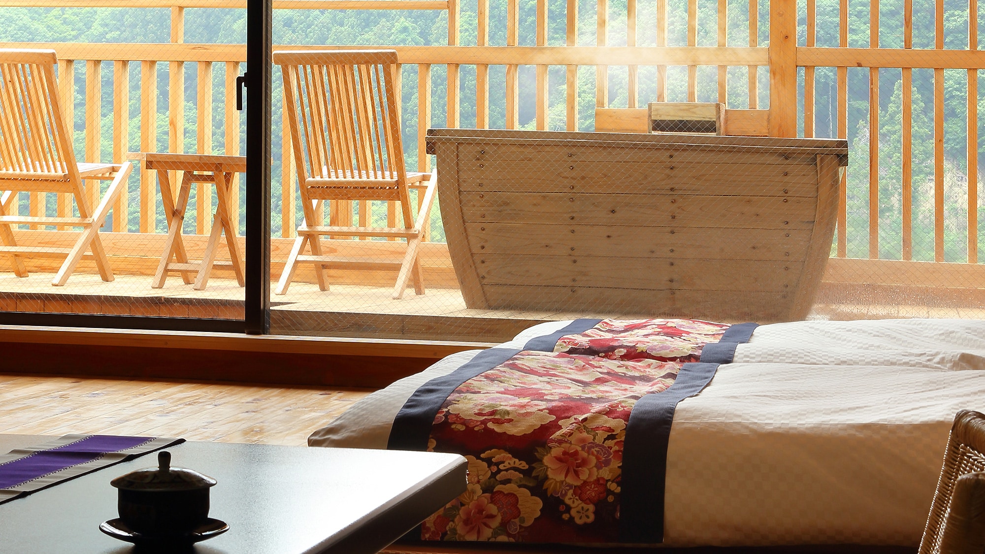 Kamar bergaya Jepang-Barat dengan pemandian terbuka "Yuzu no Ma"
